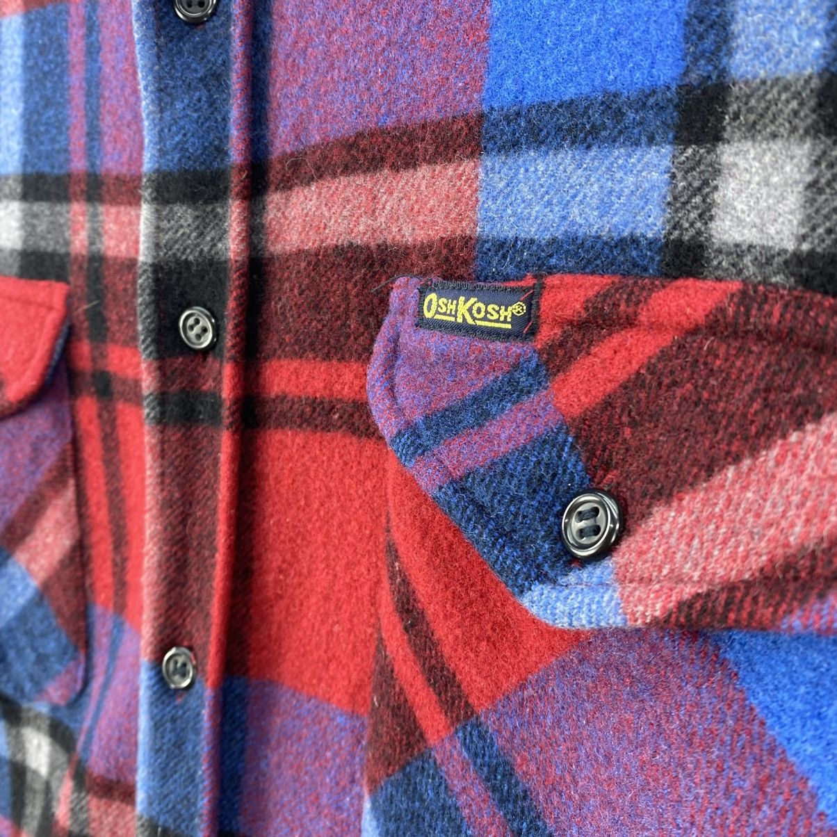 Flannel Vintage Oshkosh Chekered Button Up Wool Jacket Size US L / EU 52-54 / 3 - 10 Thumbnail