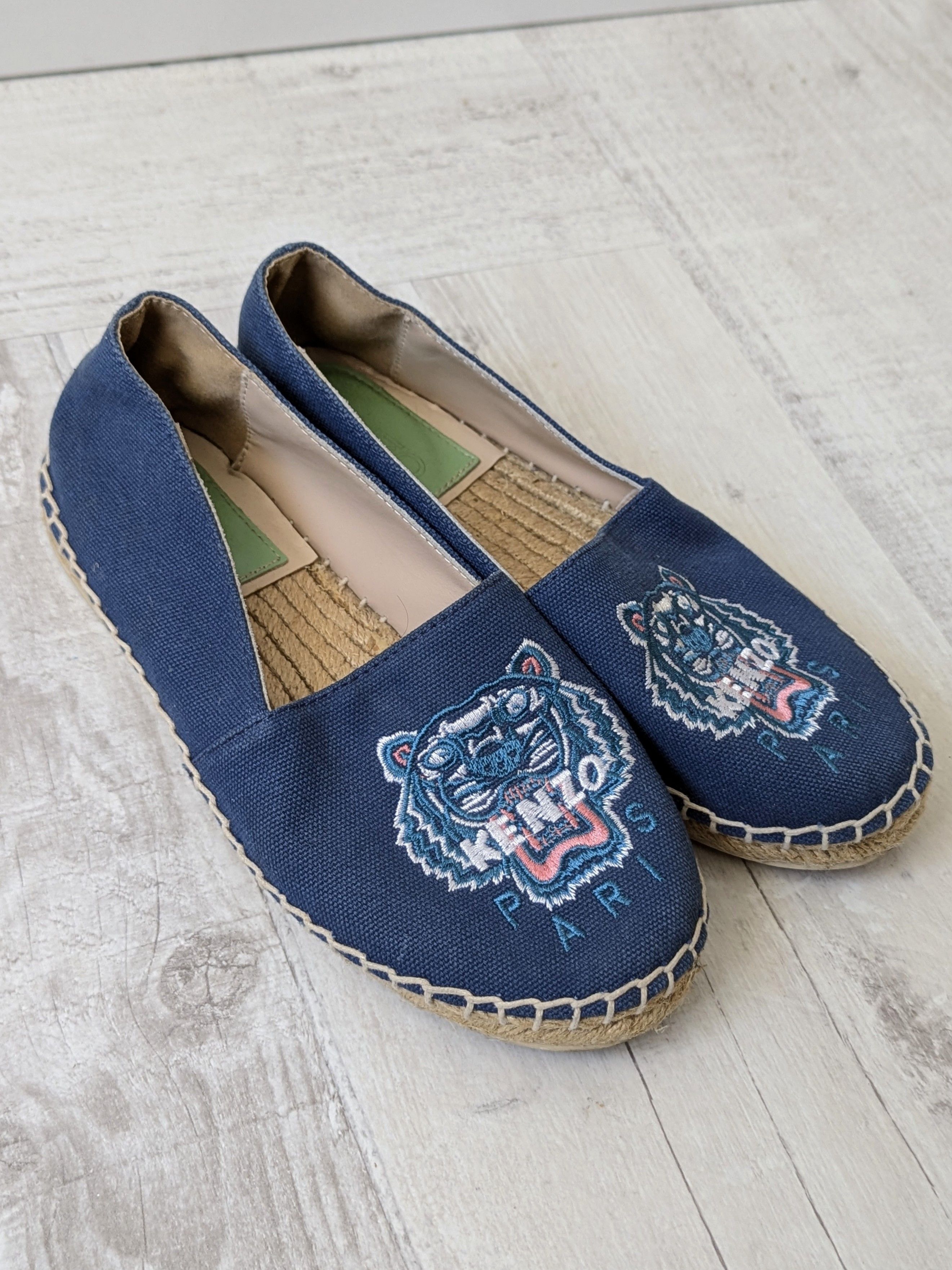 Kenzo Kenzo espadrilles blue tiger embroidery size EU 36 Size US 5 / IT 35 - 1 Thumbnail