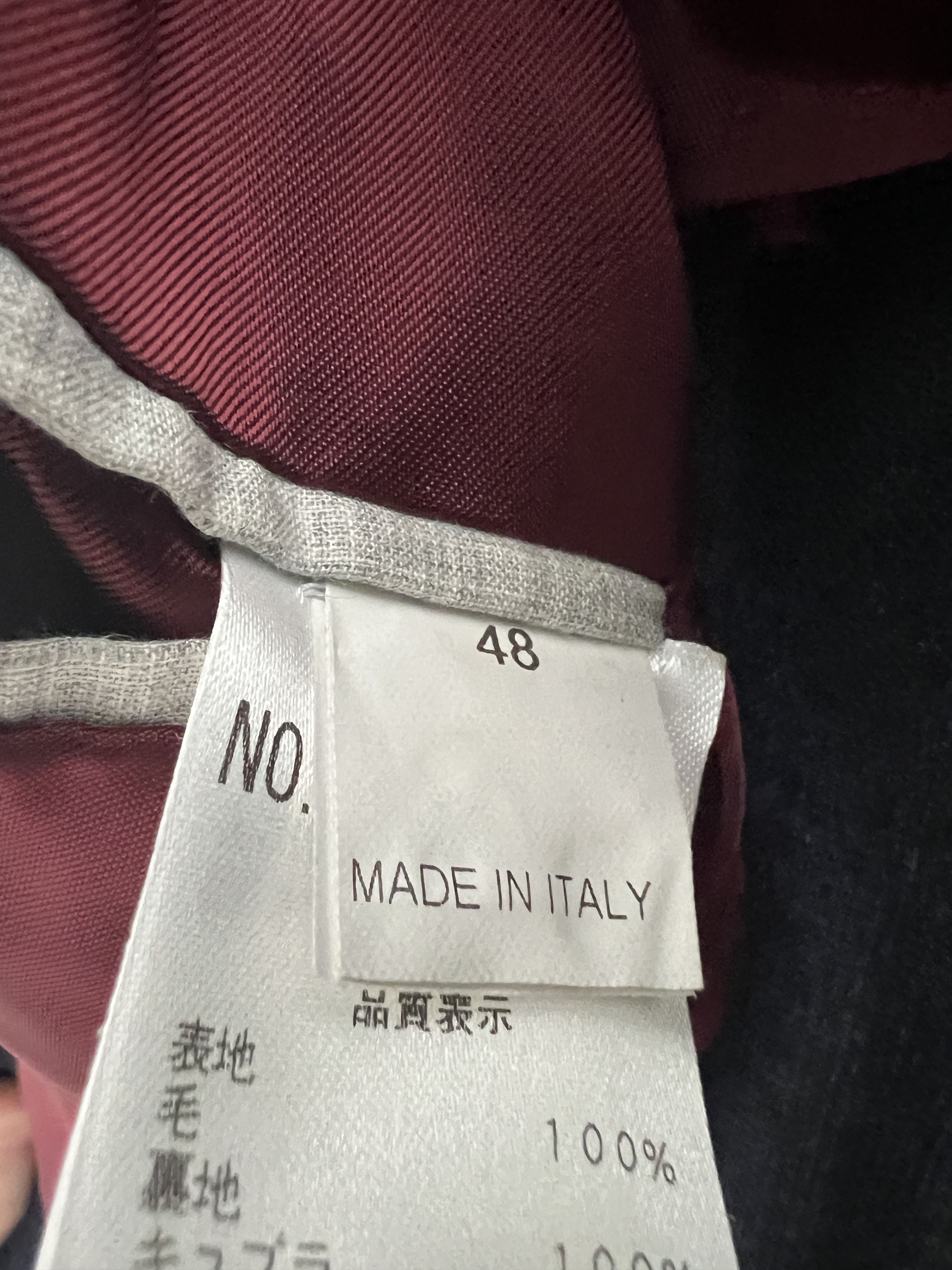 Brunello Cucinelli Navy Windowpane Wool Suit Size 38R - 9 Thumbnail