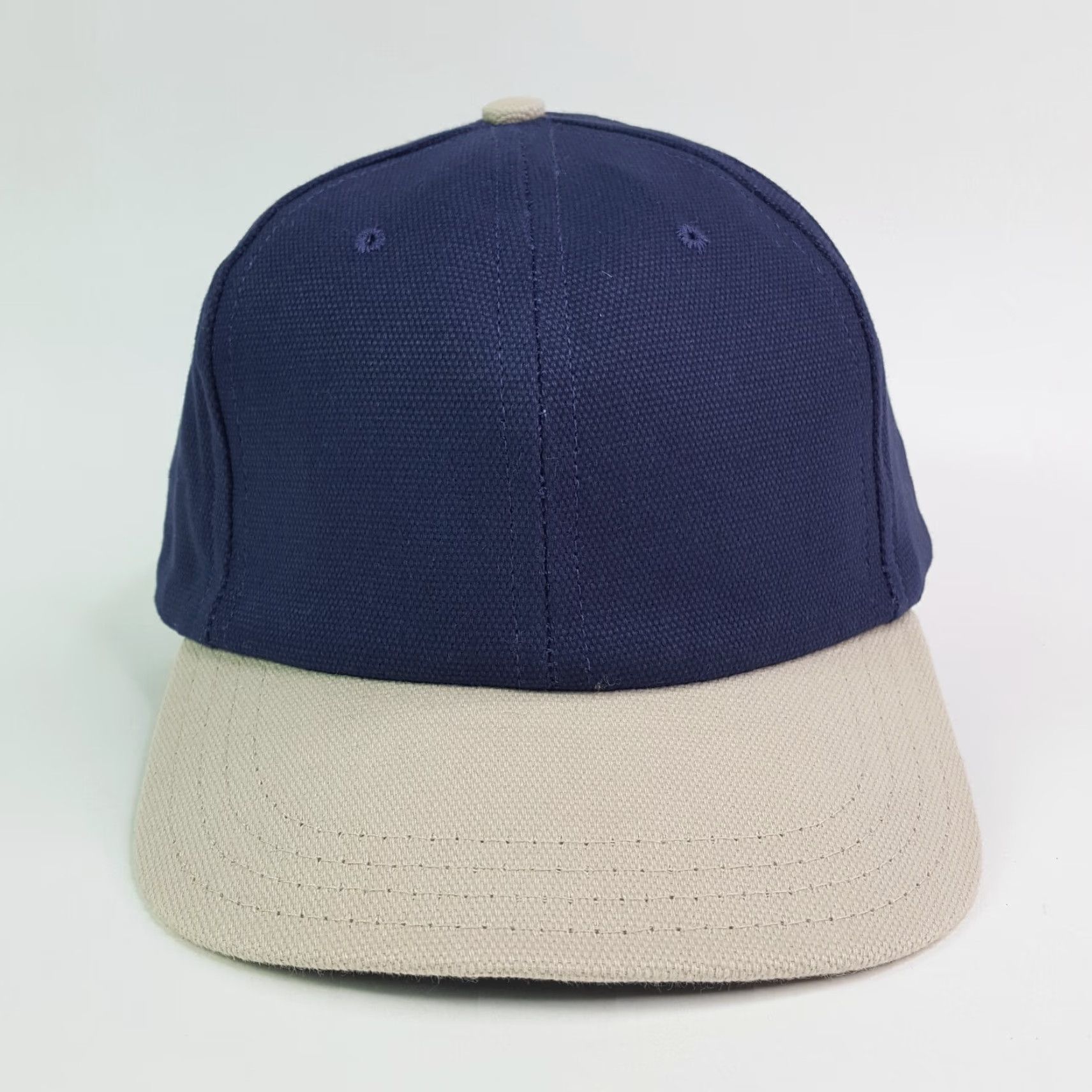 Vintage VINTAGE Town Talk Navy Blue Adjustable USA Hat Baseball Cap Men Casual 90s Retro Sports Embroidered Lightweight Knit Cotton Blend Solid Blue Cap Size ONE SIZE - 2 Thumbnail