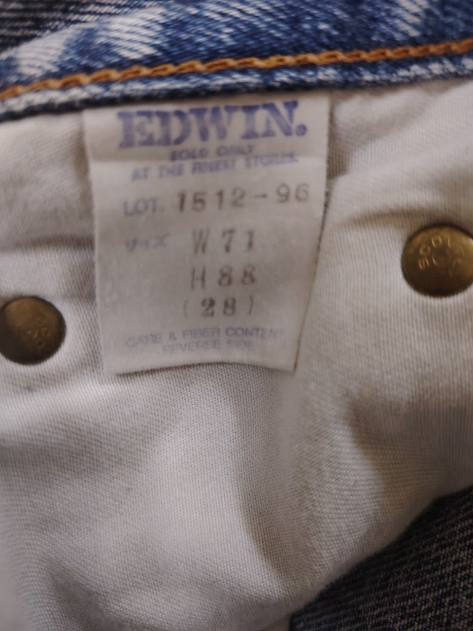 Edwin ARCHIVAL 80s Edwin Japan Lot 1512 Acid Wash Jeans Size 28" / US 6 / IT 42 - 6 Thumbnail