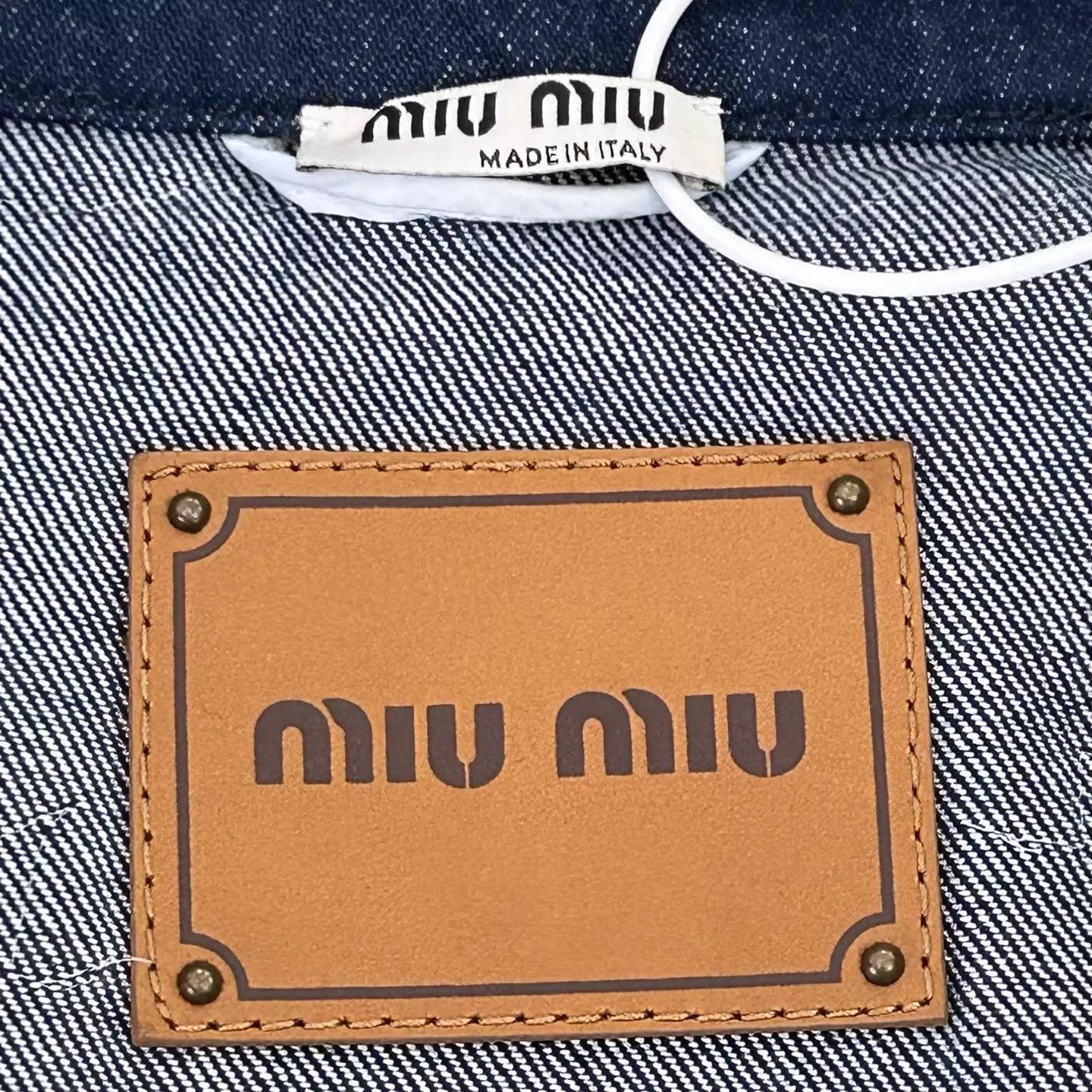 Miu Miu Miu Miu Flower Short Denim Jacket Deep Blue 38 Size XS / US 0-2 / IT 36-38 - 3 Thumbnail