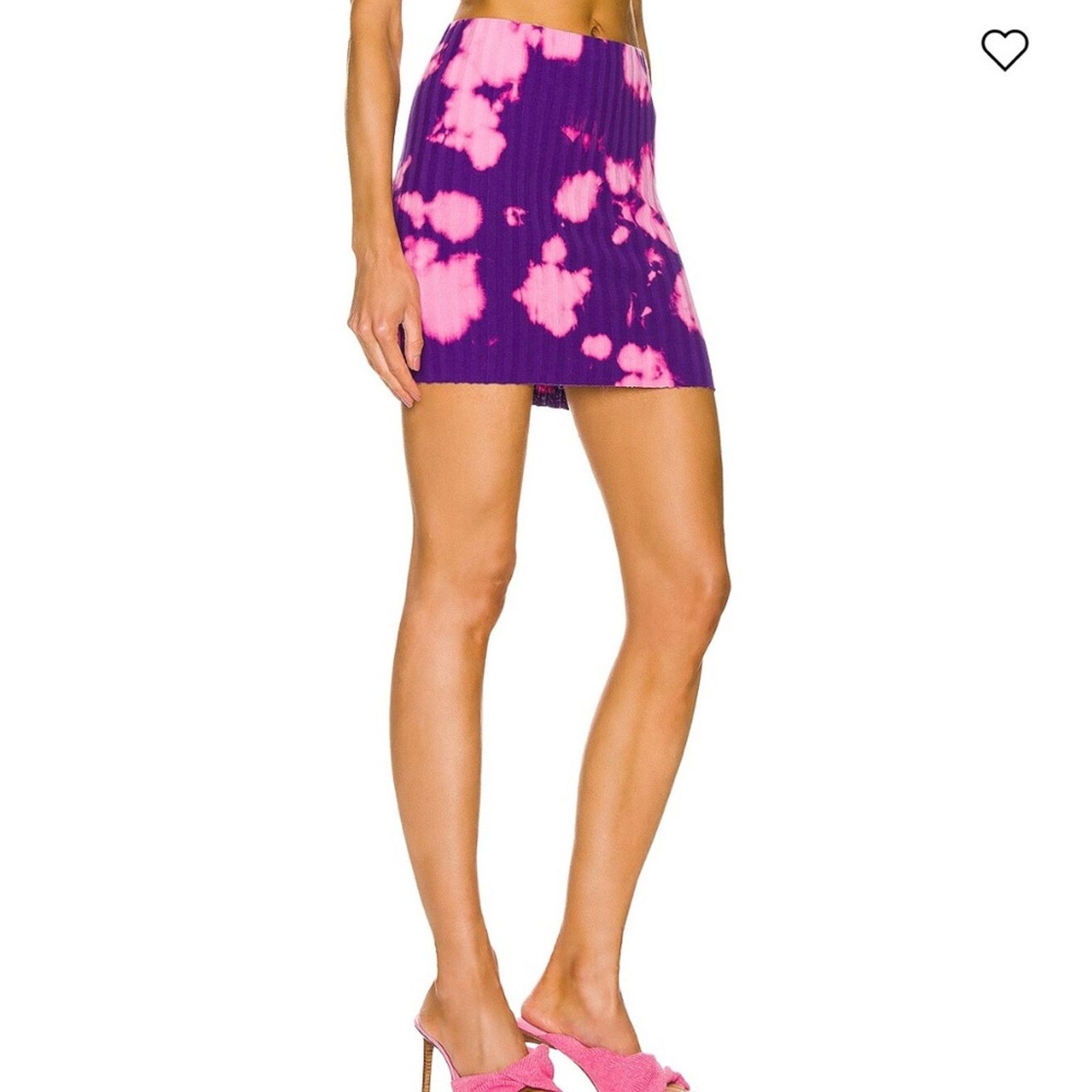COTTONCITIZEN 167 NWT Cotton Citizen $155 Purple Tie-Dye Mini Skirt Size L Size 32" / US 10 / IT 46 - 2 Thumbnail