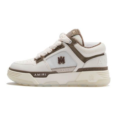 image of Amiri Leather Sneakers in White, Men's (Size 14)