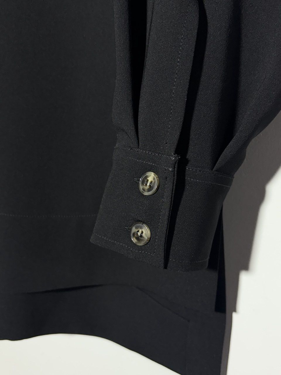 Marina Rinaldi Marina Rinaldi Triacetate Cady Tunic Shirt Black 350$ RRP Size XL / US 12-14 / IT 48-50 - 11 Thumbnail