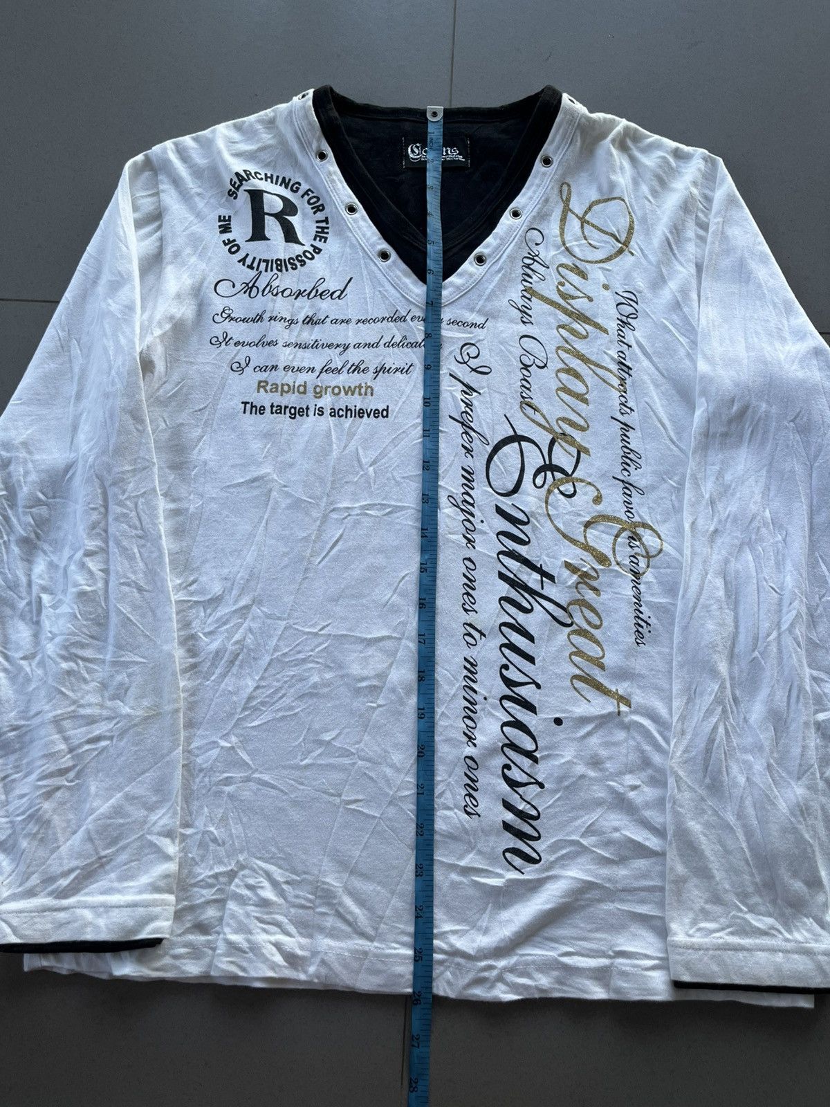 If Six Was Nine × KMRii × Yasuyuki Ishii JAPANESE COLLINS POEM DOUBLE LAYER GOTHIC SEDITIONARIES PUNK Size US L / EU 52-54 / 3 - 10 Thumbnail