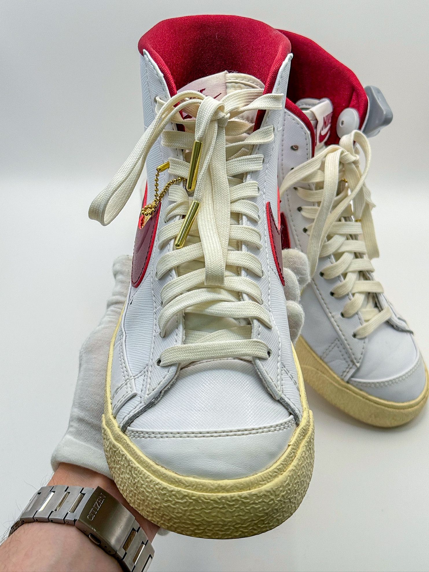 Nike Nike Blazer Mid 77 SE White Red Sneakers Size US 8 / IT 38 - 3 Thumbnail