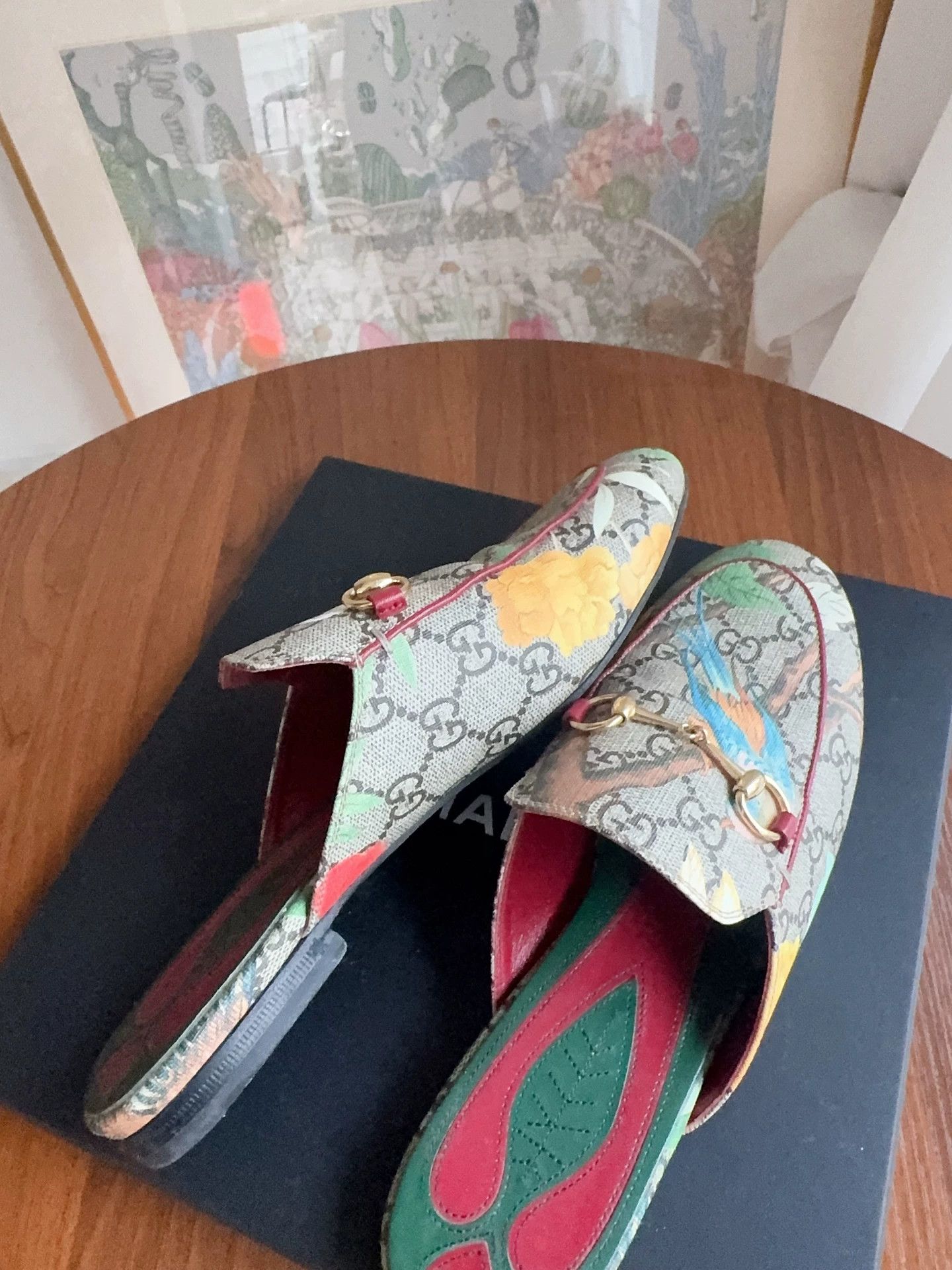 Gucci Gucci Floral Horsebit Slippers 38 9/10 Size US 7 / IT 37 - 8 Thumbnail