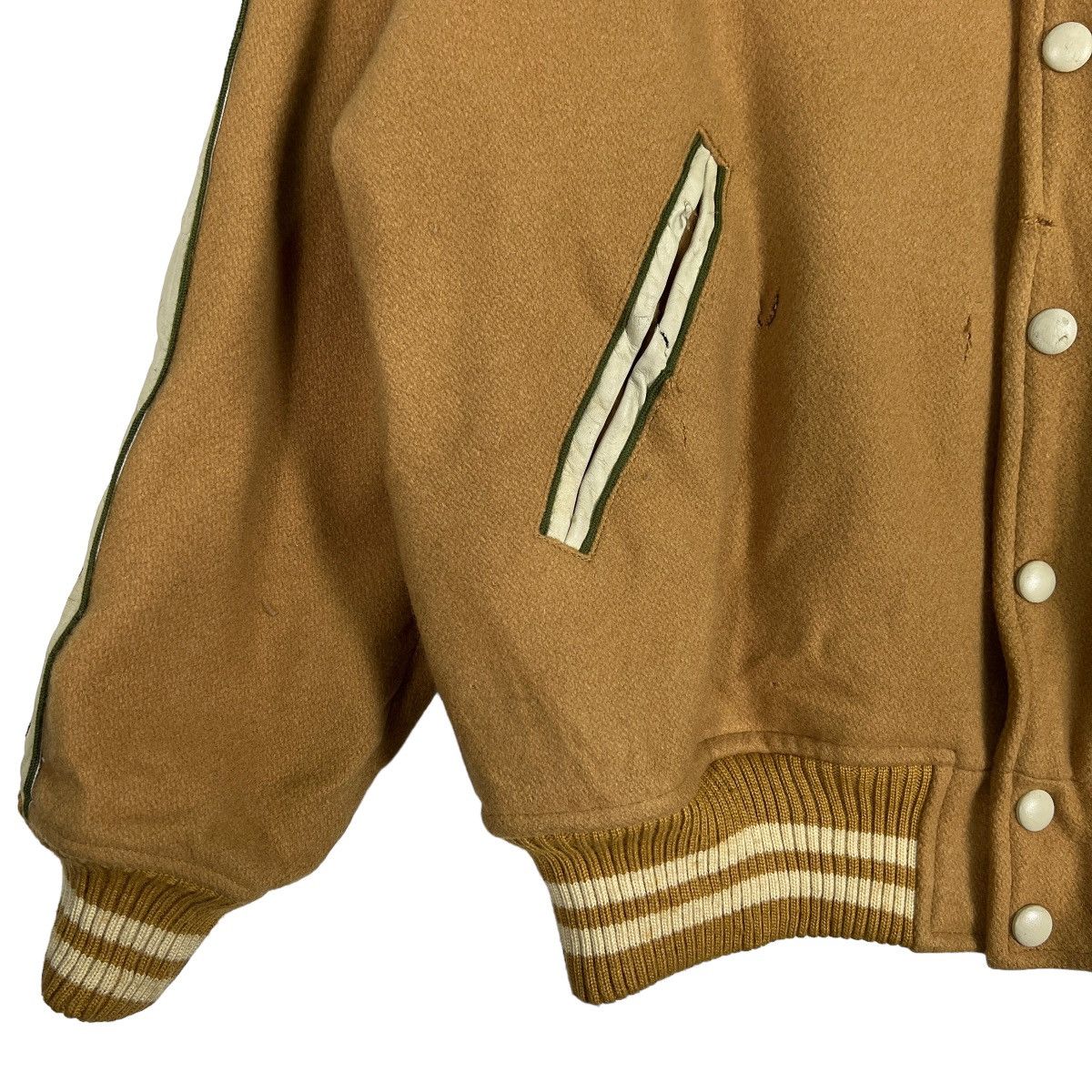 Takeo Kikuchi 🔥 MAUL RUCK TAKEO KIKUCHI WOOL VARSITY BOMBER JACKET Size US L / EU 52-54 / 3 - 4 Thumbnail