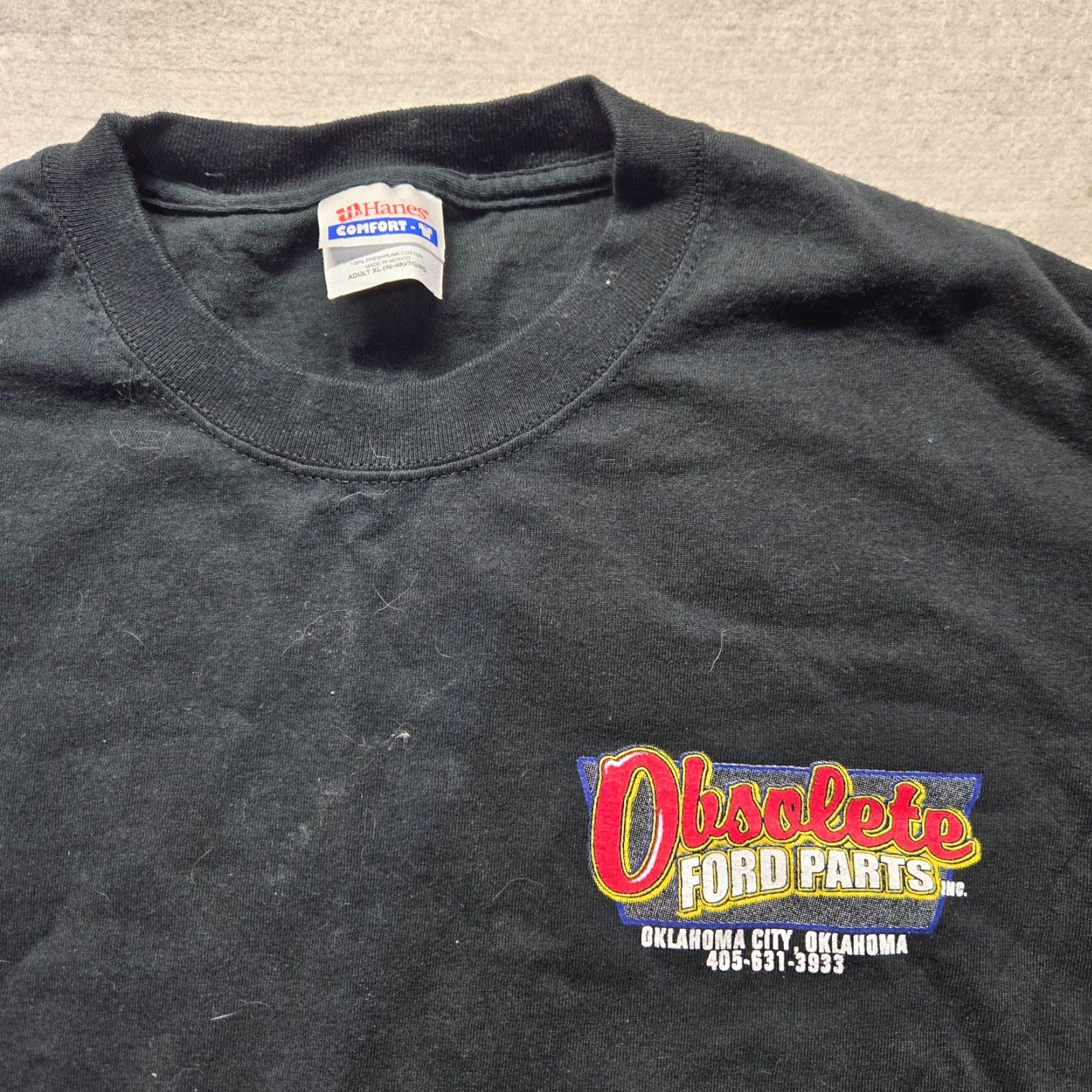 Ford FORD RACING Oklahoma Logo Black T-Shirt Adult XL Classic Short Sleeve Mens Size US XL / EU 56 / 4 - 3 Thumbnail