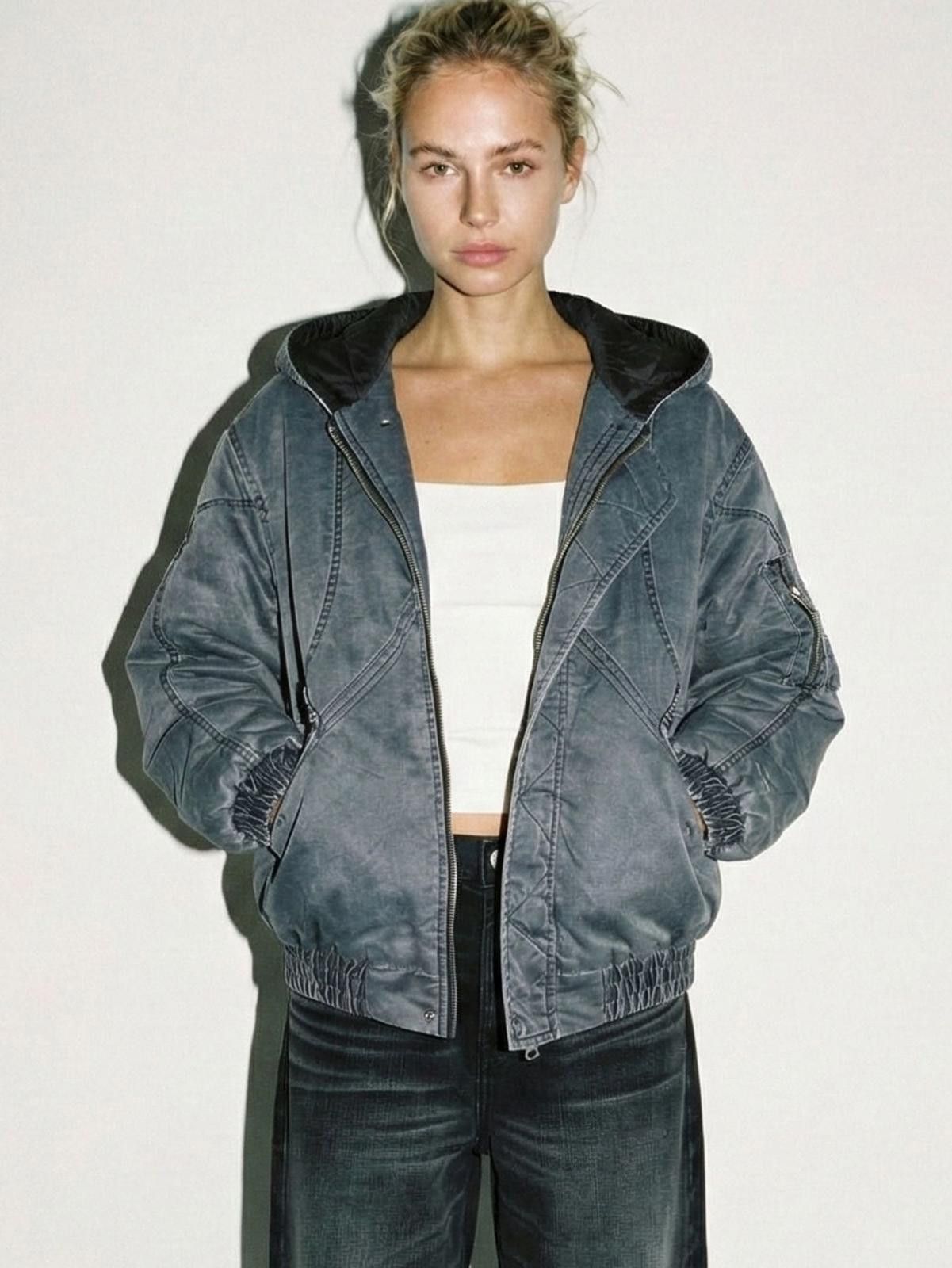 Japanese Brand Heavy Retro Washed Hoodie Jacket | Thickened Weighted Size US M / EU 48-50 / 2 - 2 Thumbnail