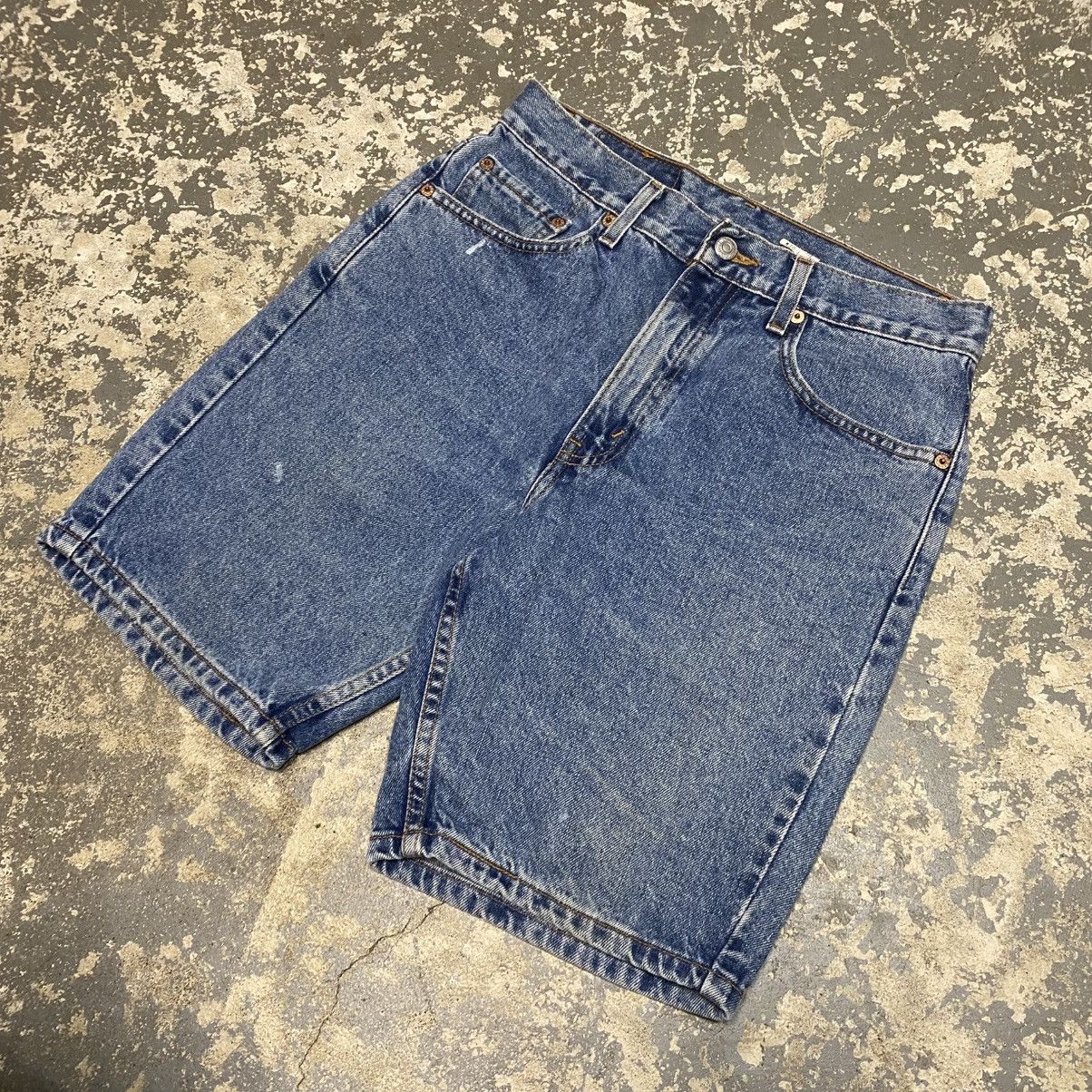 Levi's × Vintage Vintage Levi’s 505 Blue Denim Jean Shorts Jorts 90s Size US 30 / EU 46 - 5 Thumbnail