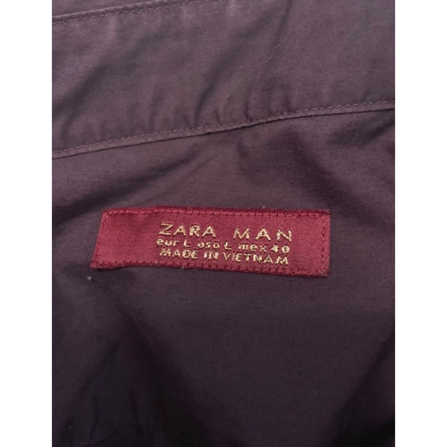 Zara Zara Man Button Up Long Sleeve Purple Dress Shirt Size Large Size US L / EU 52-54 / 3 - 2 Thumbnail
