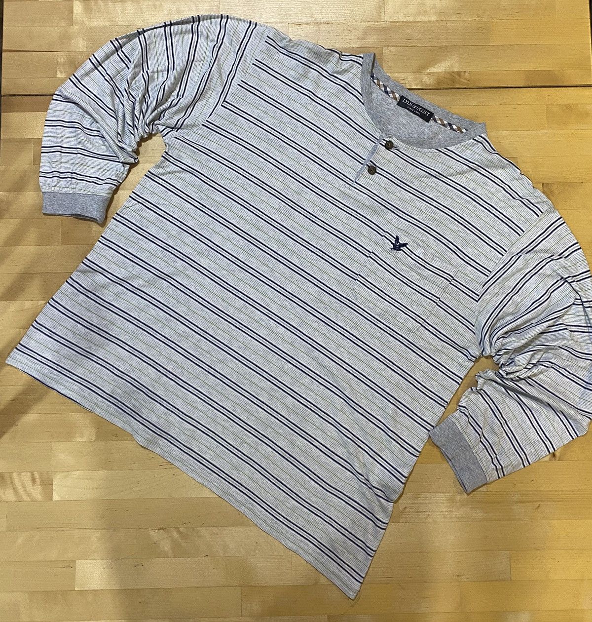 Lyle & Scott × Vintage Lyle & Scott Long Sleeve Button Shirt Size US L / EU 52-54 / 3 - 1 Thumbnail