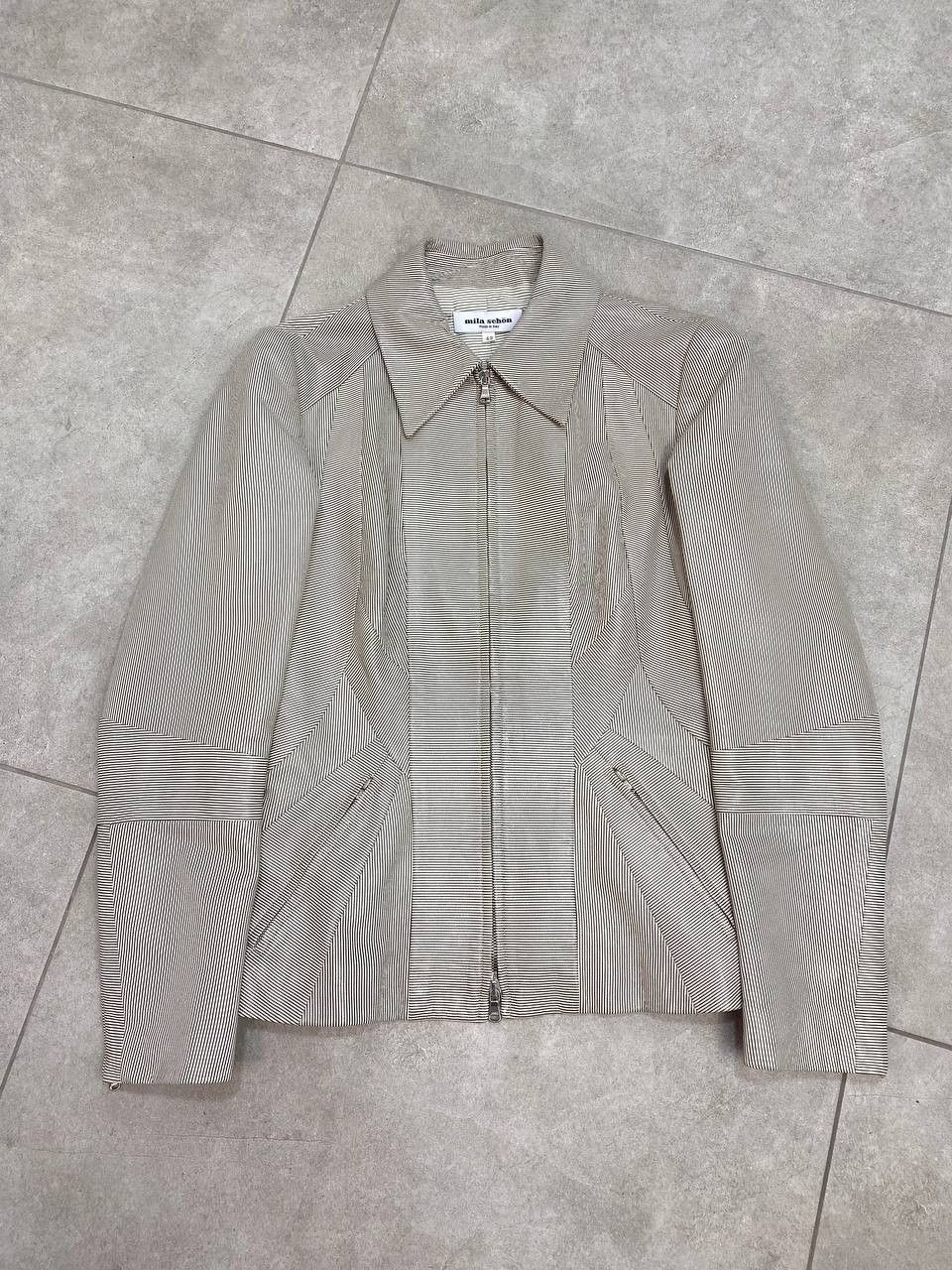 Mila Schon Mila Schon Real Sheepskin Striped Leather Jacket Size M / US 6-8 / IT 42-44 - 1 Thumbnail