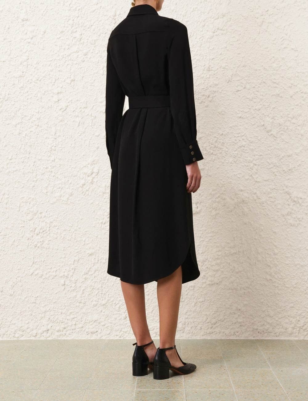 Zimmermann oc11z0825 Chain Midi Dress in Black Size L / US 10 / IT 46 - 4 Thumbnail