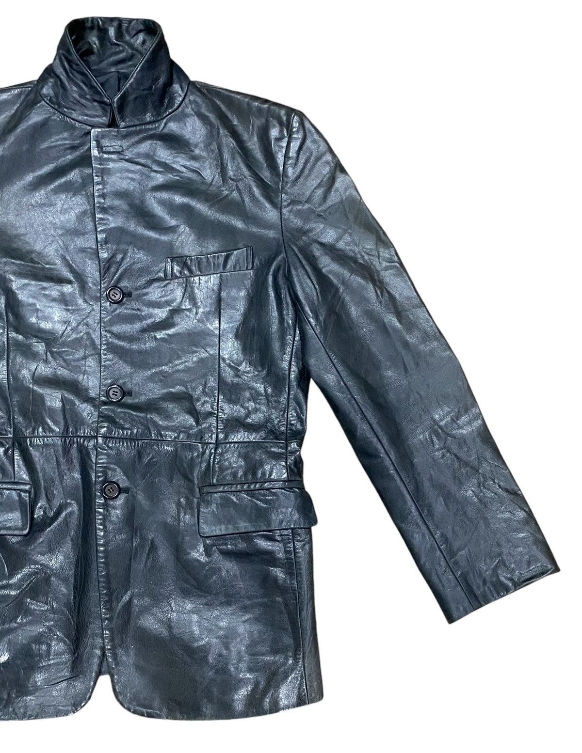 Tornado Mart Rare TORNADO MART Leather Blazer Size US L / EU 52-54 / 3 - 2 Thumbnail