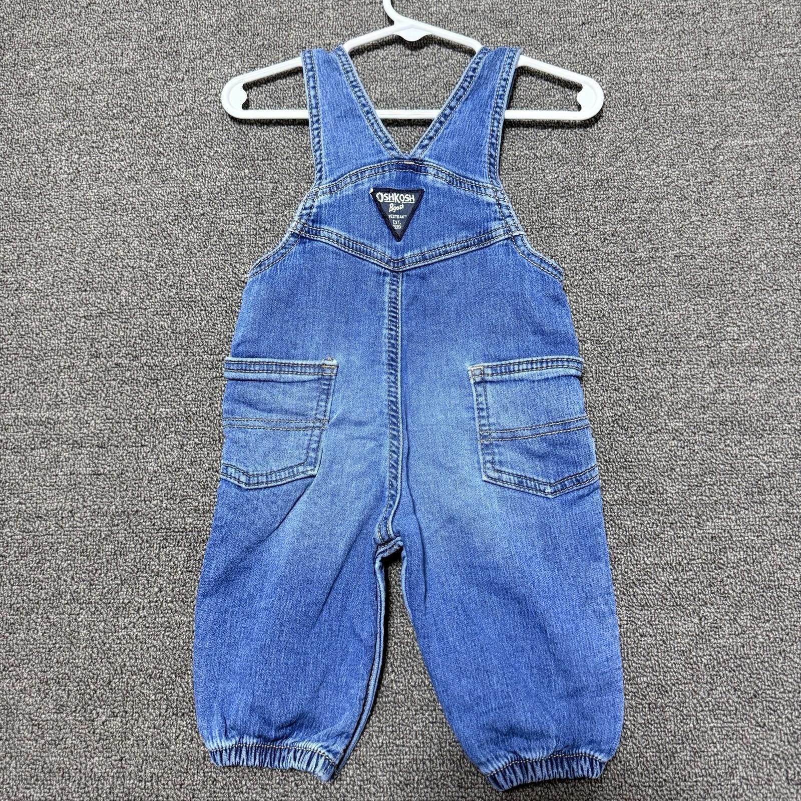 Other Classic Oshkosh B'gosh Med Wash Denim Overalls Size 6 Months Size ONE SIZE - 2 Thumbnail