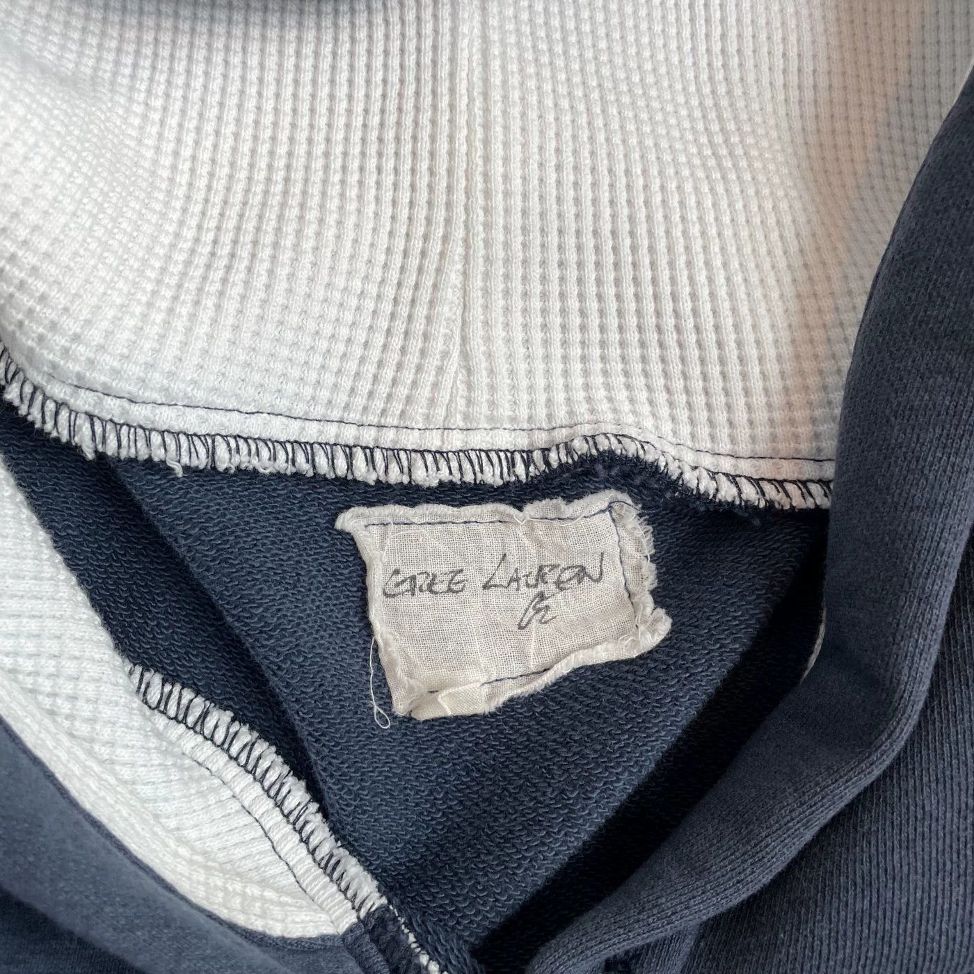 Greg Lauren Greg Lauren colorblocked long sleeve hoodie Navy 3 Size US L / EU 52-54 / 3 - 4 Thumbnail