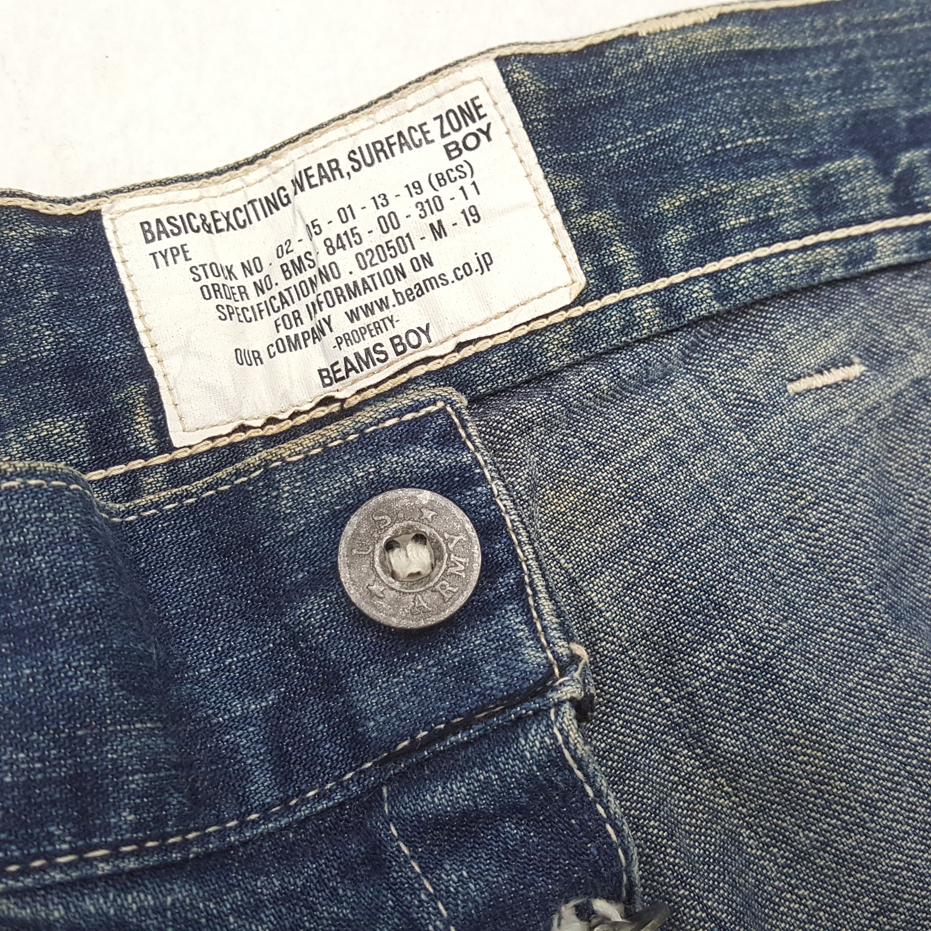 Vintage BEAMS BOY Streetwear Style Jeans Size US 32 / EU 48 - 14 Thumbnail