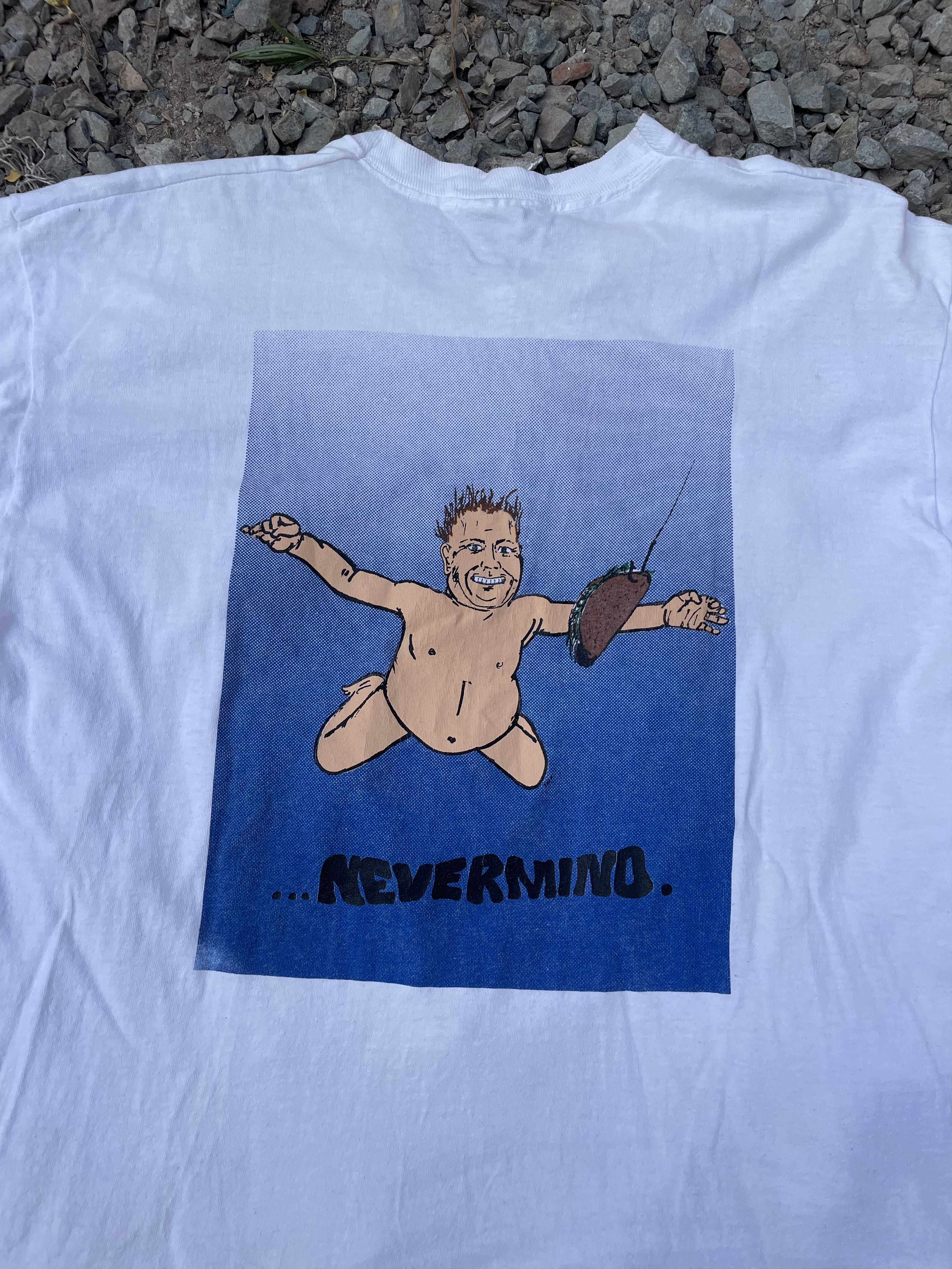 Vintage Vintage 90s Rare Nirvana Nevermind Parody Shirt Size US XL / EU 56 / 4 - 3 Thumbnail