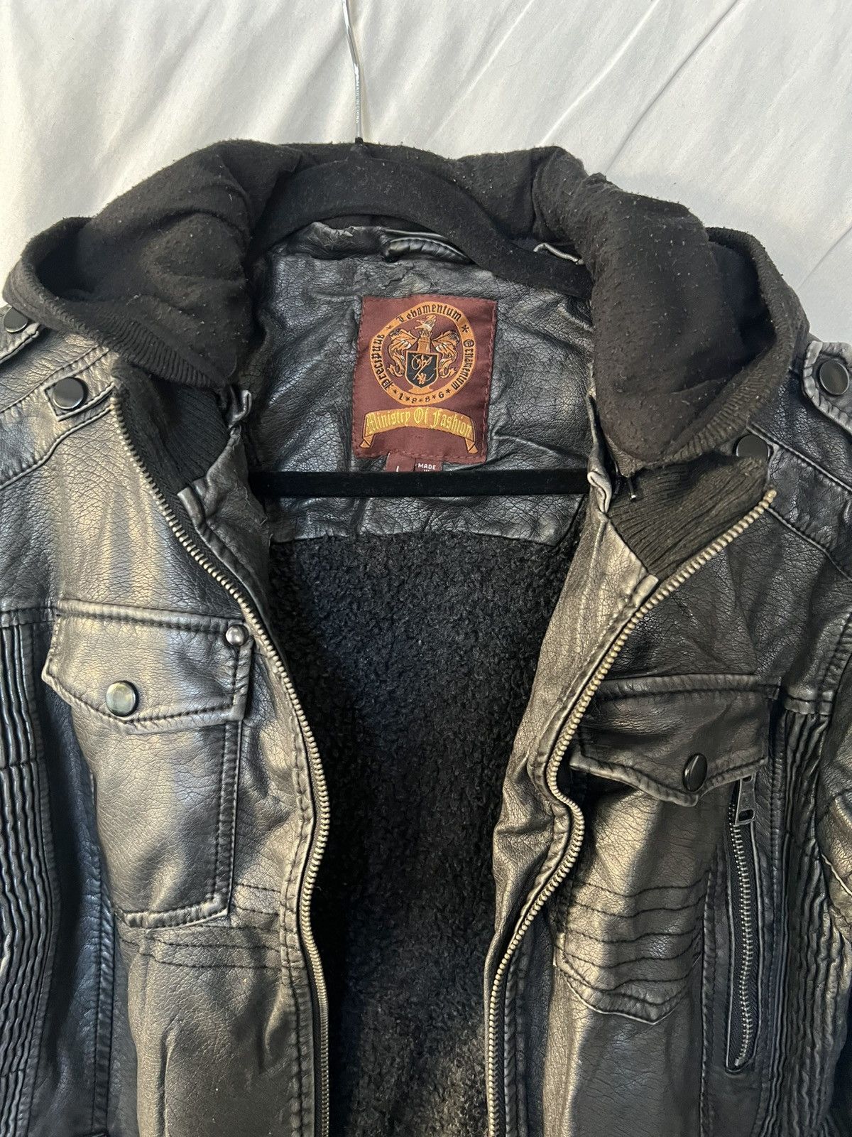 Vintage Ministry of Fashion Faux Leather Jacket Size US L / EU 52-54 / 3 - 8 Thumbnail