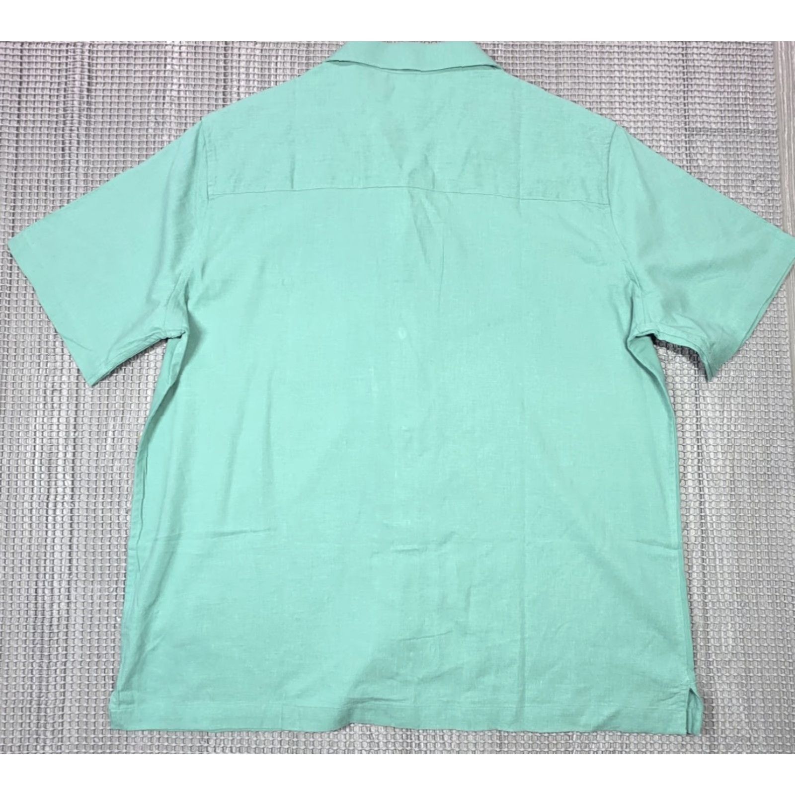 Gap VINTAGE Gap Shirt Mens XL Green Linen Rayon Blend Hawaiian Camp Shirt Loop Collar NWT Size US XL / EU 56 / 4 - 5 Thumbnail