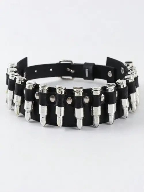 Leather Akahori x Genji PU Leather Bullet Collar Size ONE SIZE - 4 Thumbnail