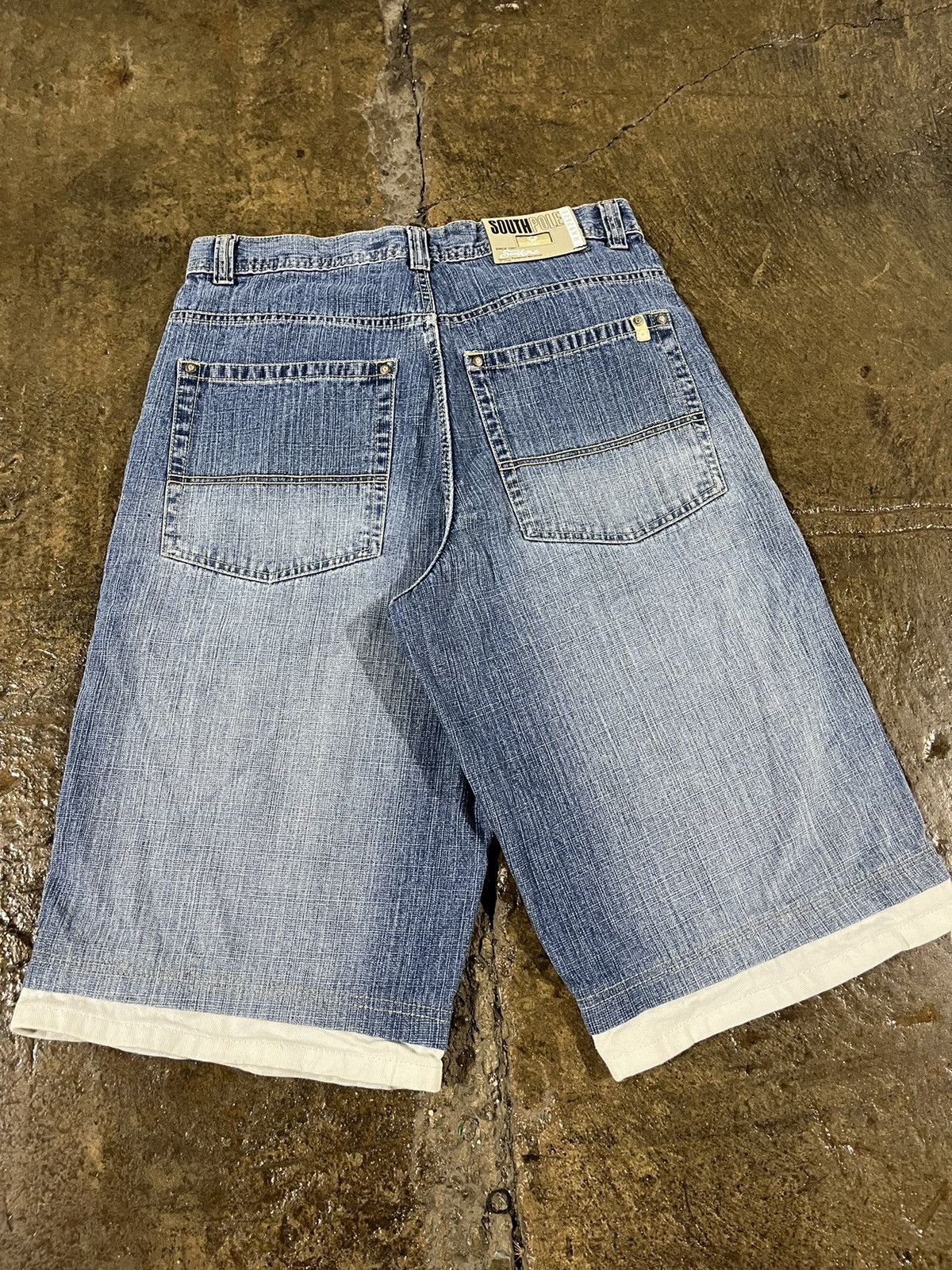 JNCO × Southpole × Vintage Crazy Y2K Southpole Baggy Jorts Faded Grunge Skater Shorts Size US 34 / EU 50 - 3 Thumbnail