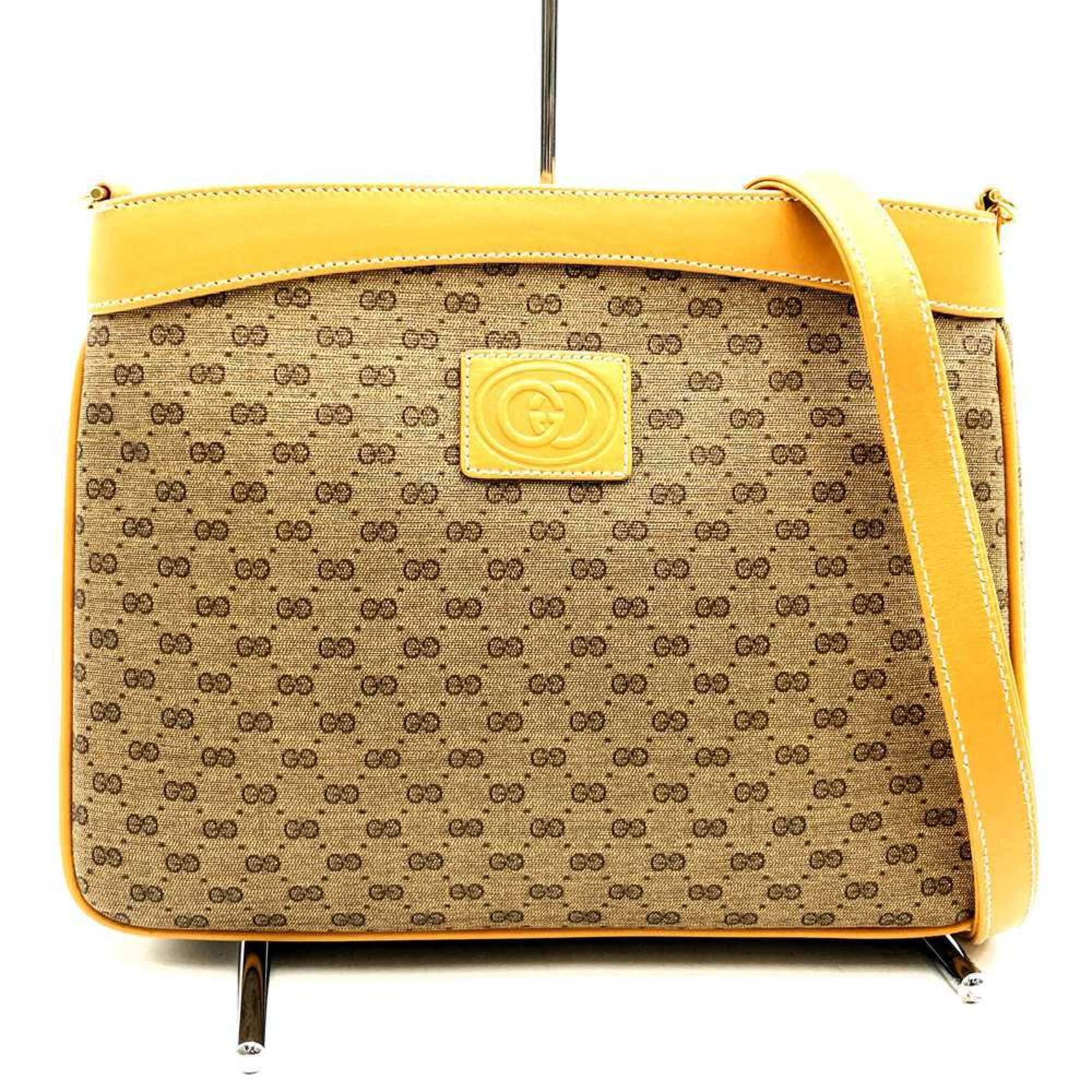 Gucci 007 986 0029 Shoulder Bag Micro GG Beige Brown Women's