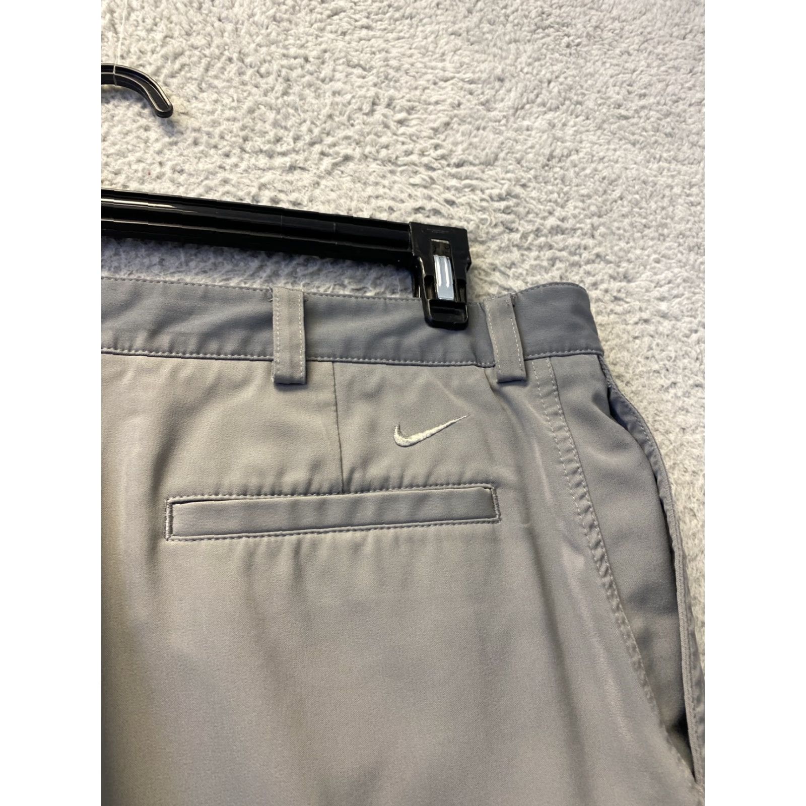 Nike Men’s Nike Golf Dri-Fit Shorts 36 Gray Logo Flat Front Waist Mens Size US 36 / EU 52 - 6 Thumbnail