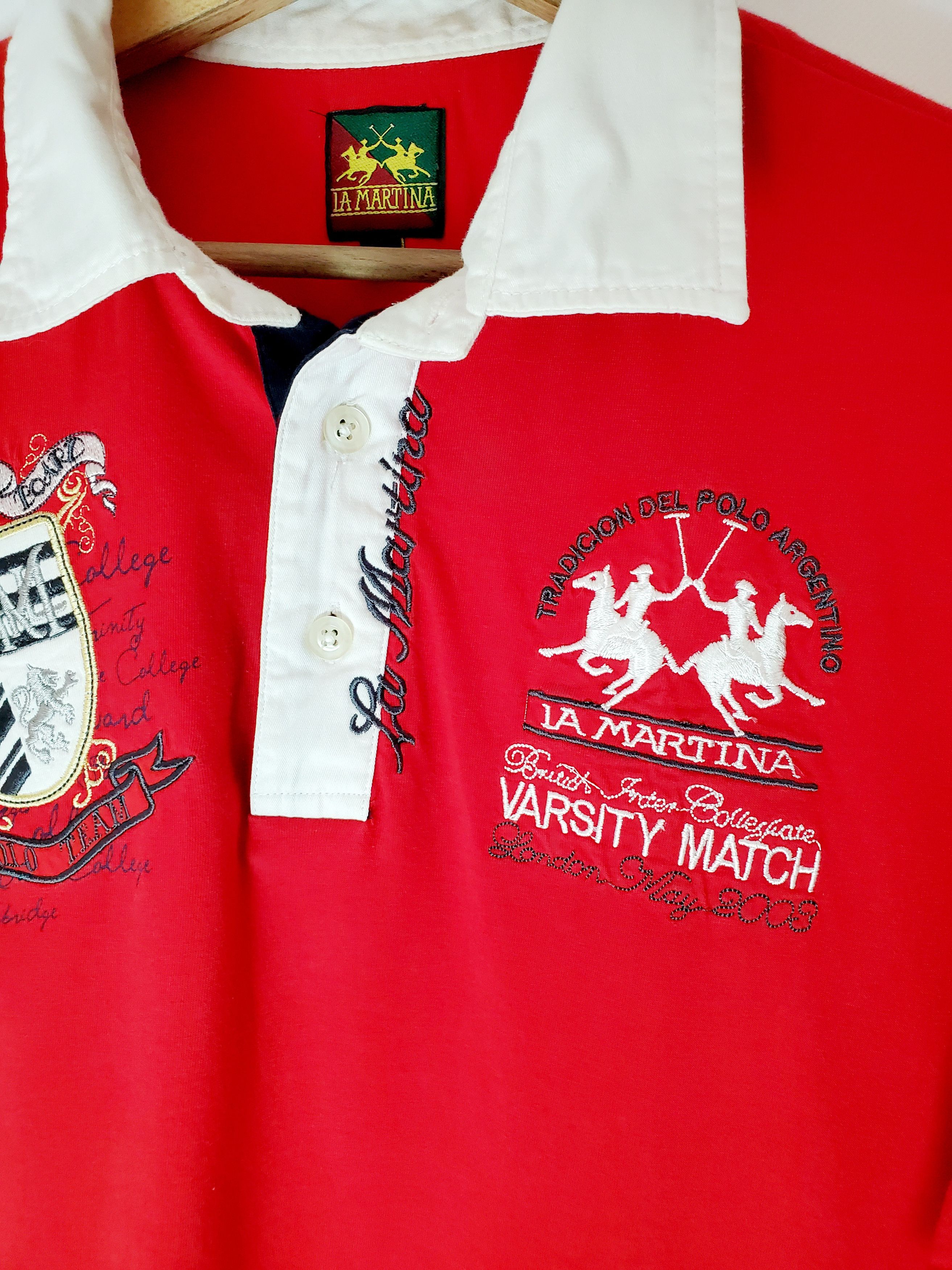 Japanese Brand × La Martina × Vintage LA Martina polo Argentino varsity match London Tshirt Xl Size US XL / EU 56 / 4 - 2 Thumbnail