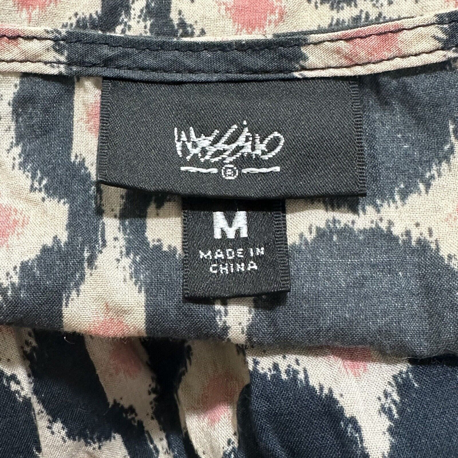Mossimo Mossimo Medium Pink Black Patterned Top Pullover Blouse Size M / US 6-8 / IT 42-44 - 3 Thumbnail