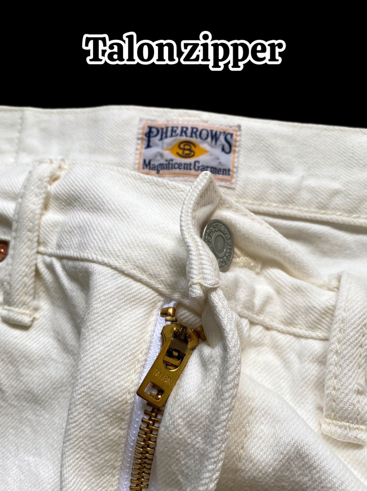 Pherrow's Vintage Pherrows Stormy Blue Raw Jeans - White Size US 30 / EU 46 - 4 Thumbnail