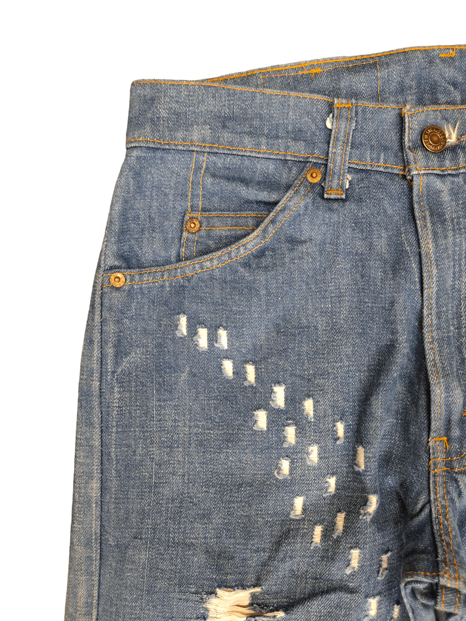 Levi's Vintage 80s Levis 505 Distressed Denim Jeans No#8 Size US 30 / EU 46 - 4 Thumbnail