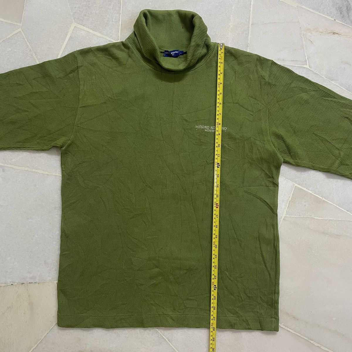 Hiroko Koshino Homme Vtg Olive Green Curduroy Designer Hiroko Koshino Homme Size US L / EU 52-54 / 3 - 8 Thumbnail