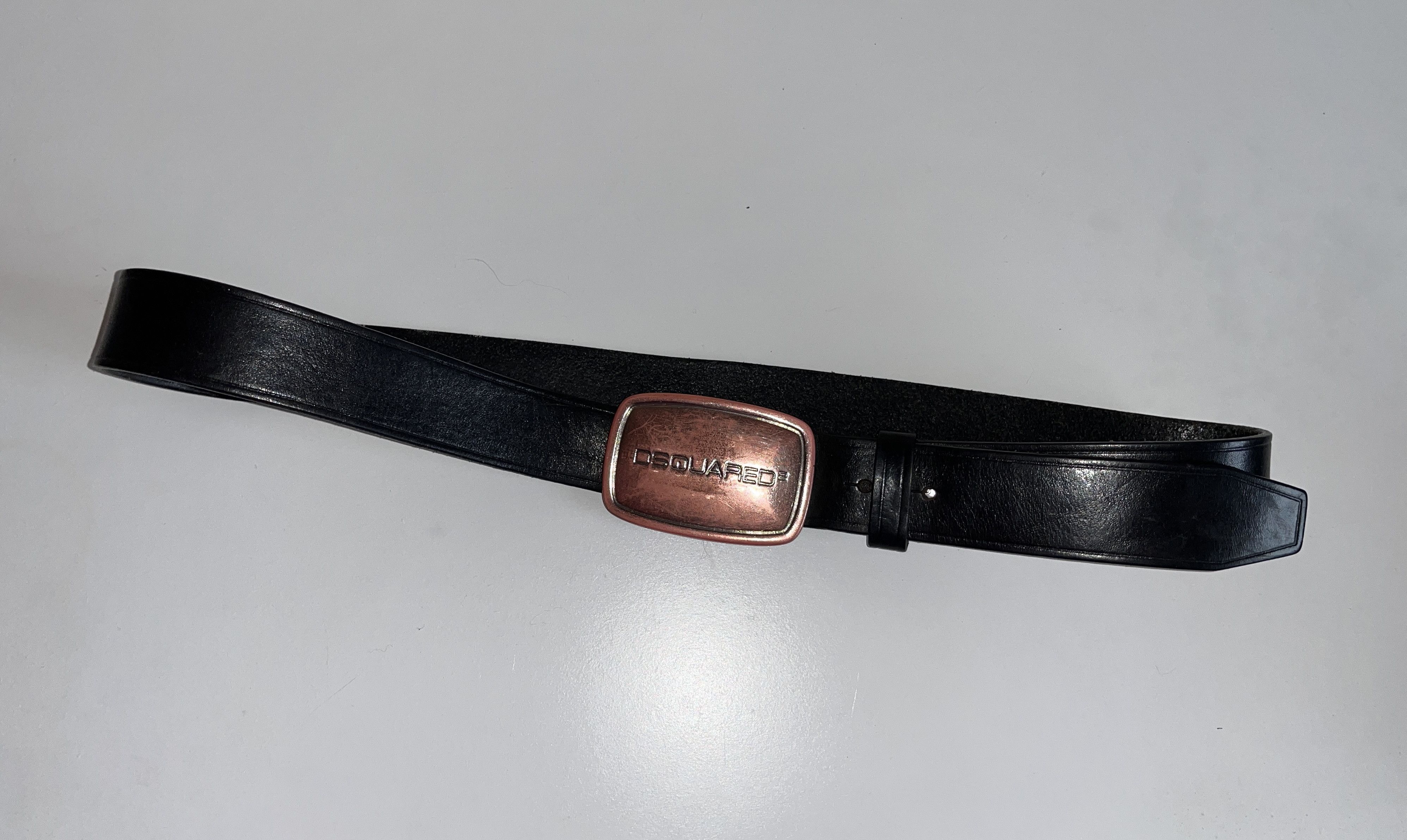 Dsquared2 DSquared2 Black Leather Belt with Large Buckle 118 cm 46 in Size ONE SIZE - 4 Thumbnail