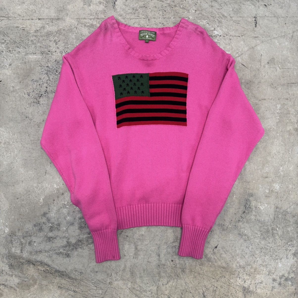 ★ Denim Tears ★1619Pan African American Flag Thermal Lined ADG Pan African American Flag Half Zip Black