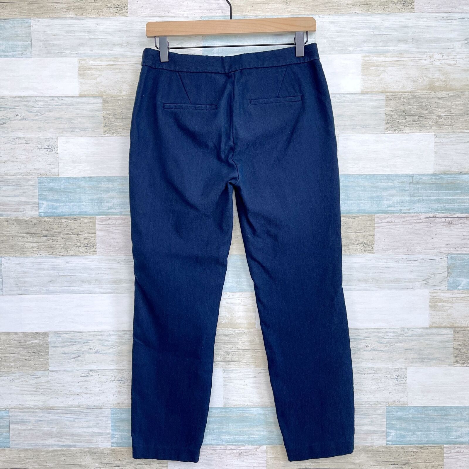 J.Crew J Crew Ryder Slim Trouser Ankle Pants Navy Blue Stretch 4 Size 27" / US 4 / IT 40 - 4 Thumbnail