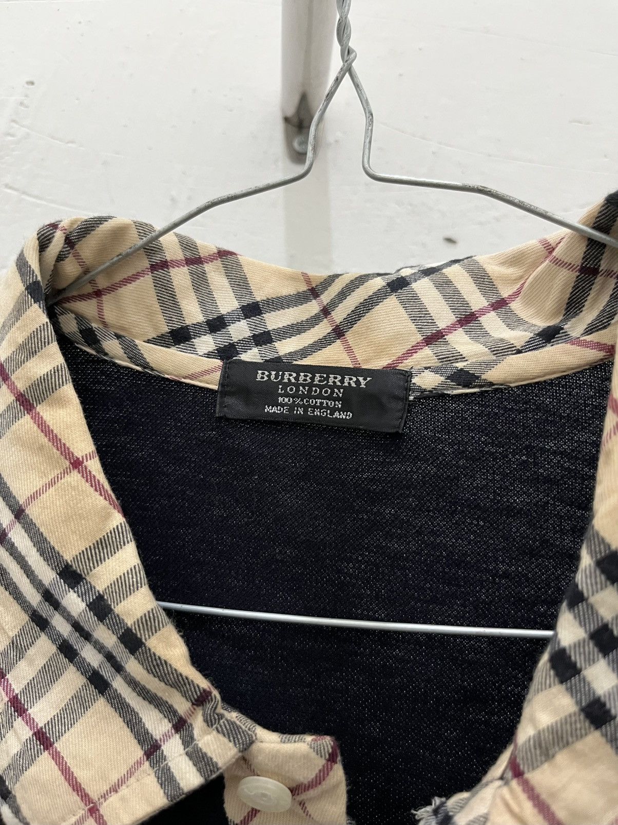 Burberry × Burberry Prorsum Vintage Burberry Nova Check Polo Size US XL / EU 56 / 4 - 4 Thumbnail