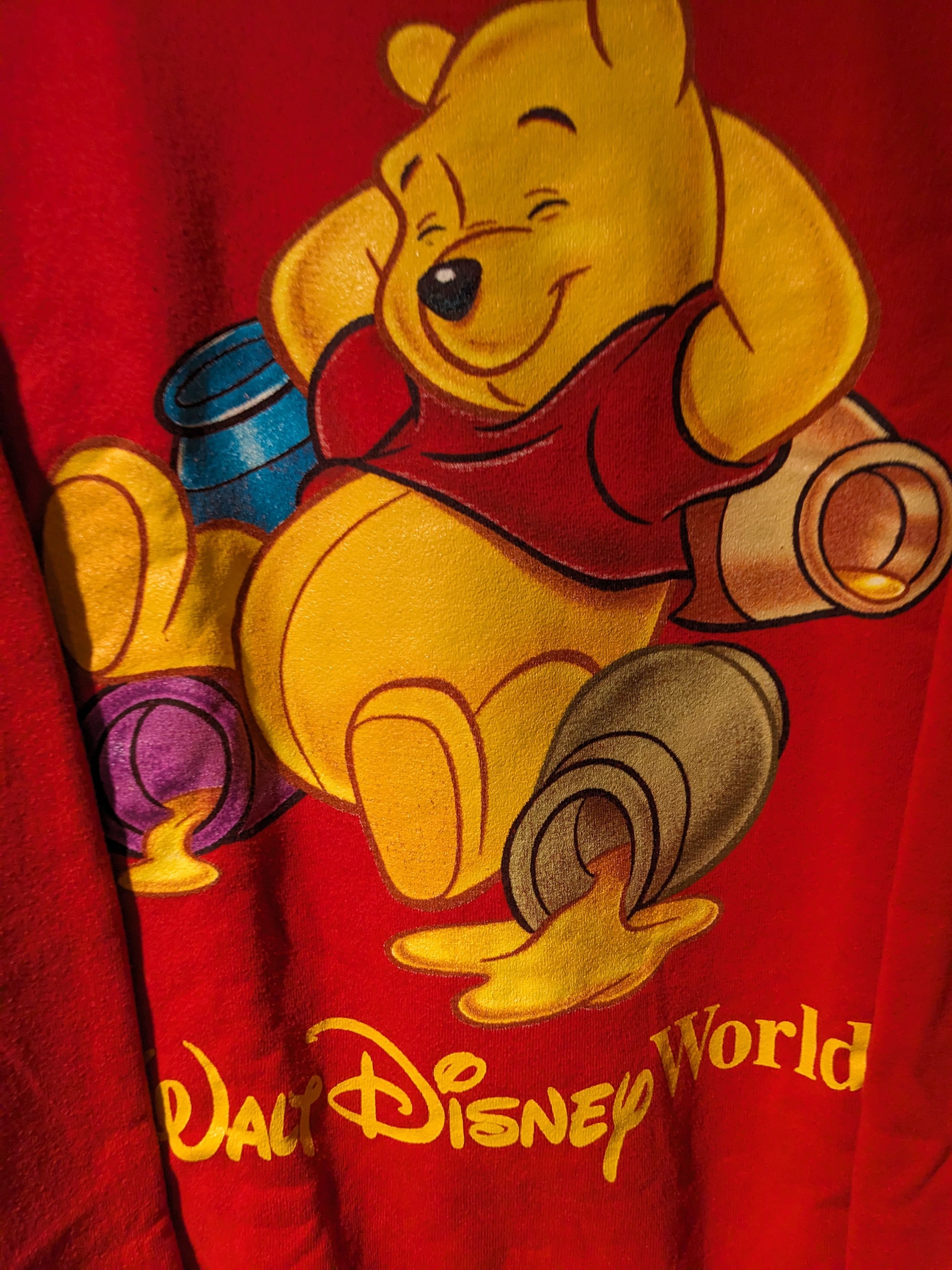 Disney × Vintage Vintage 90s Winnie the Pooh Honey Disney World Sweatshirt Size US M / EU 48-50 / 2 - 2 Thumbnail