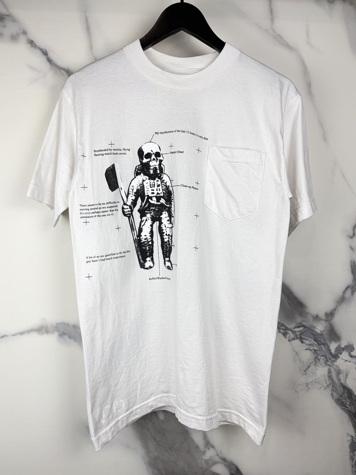 Chrome Hearts Chrome Hearts Vintage Foti Skull Astronaut Pocket Tshirt Size US M / EU 48-50 / 2 - 1 Thumbnail