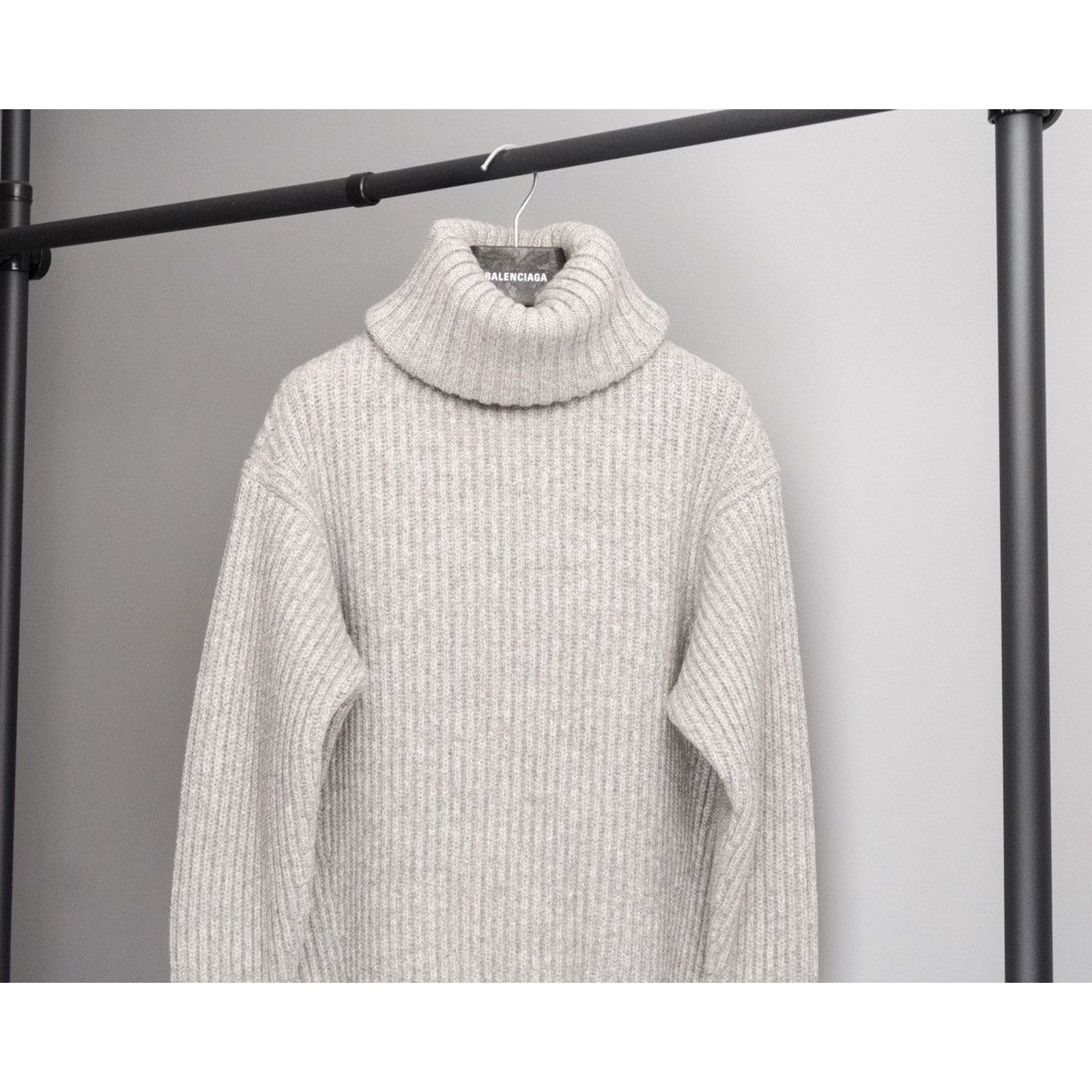 Acne Studios Acne studios grey oversized knit wool turtleneck sweater Size XS / US 0-2 / IT 36-38 - 2 Thumbnail