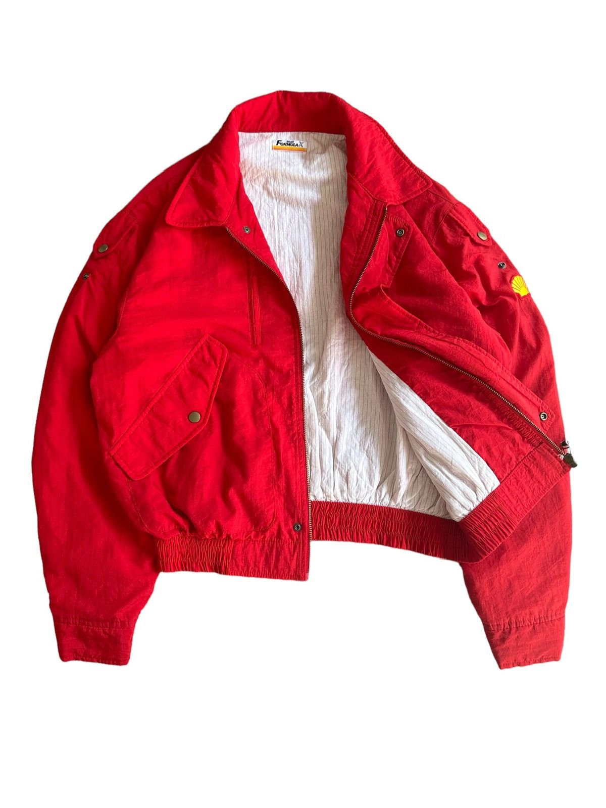Vintage 80's vintage SHELL Formula X promo bomber jacket Size US L / EU 52-54 / 3 - 5 Thumbnail