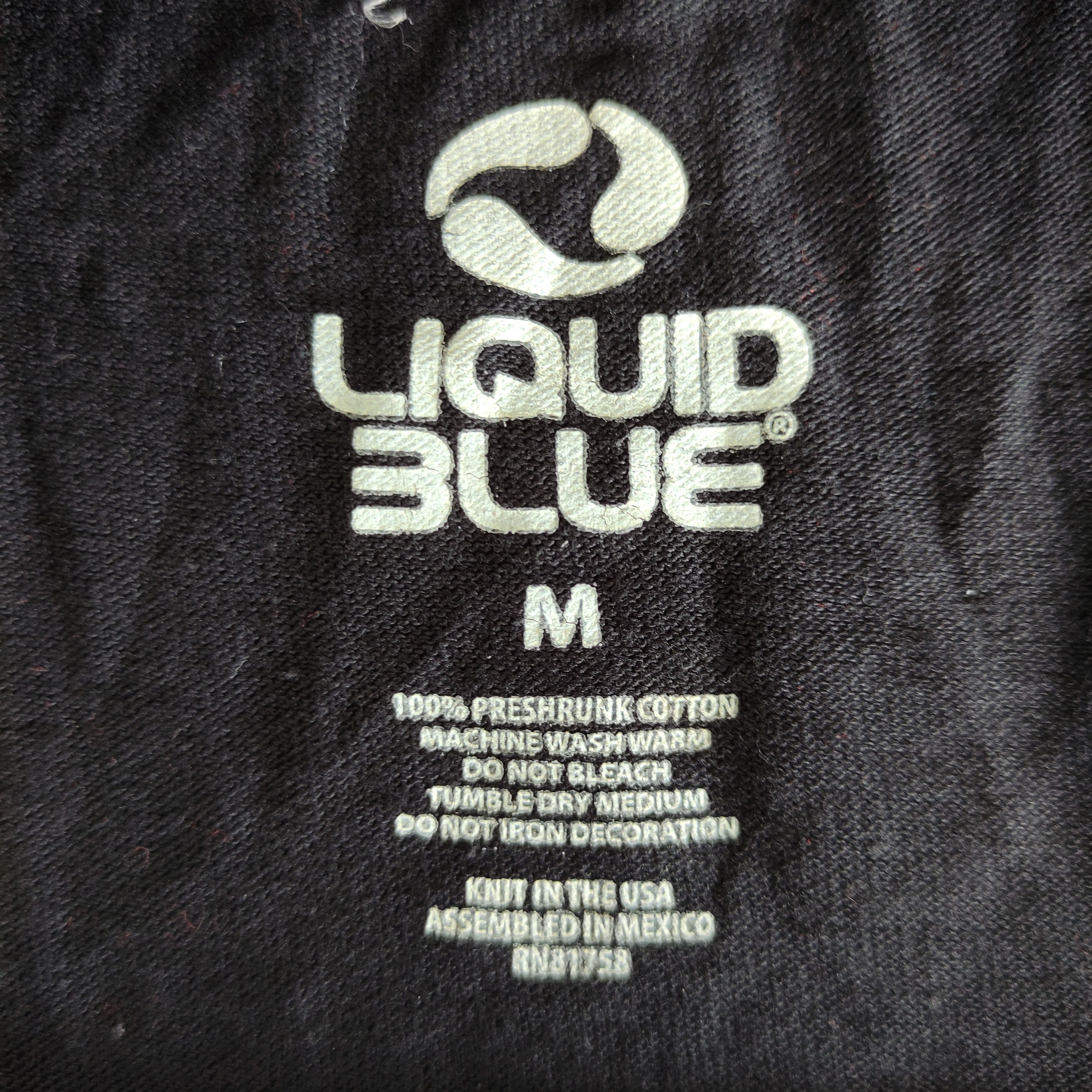 Vintage 💥Vintage 2000s liquid blue skull full print tshirt Size US M / EU 48-50 / 2 - 5 Thumbnail