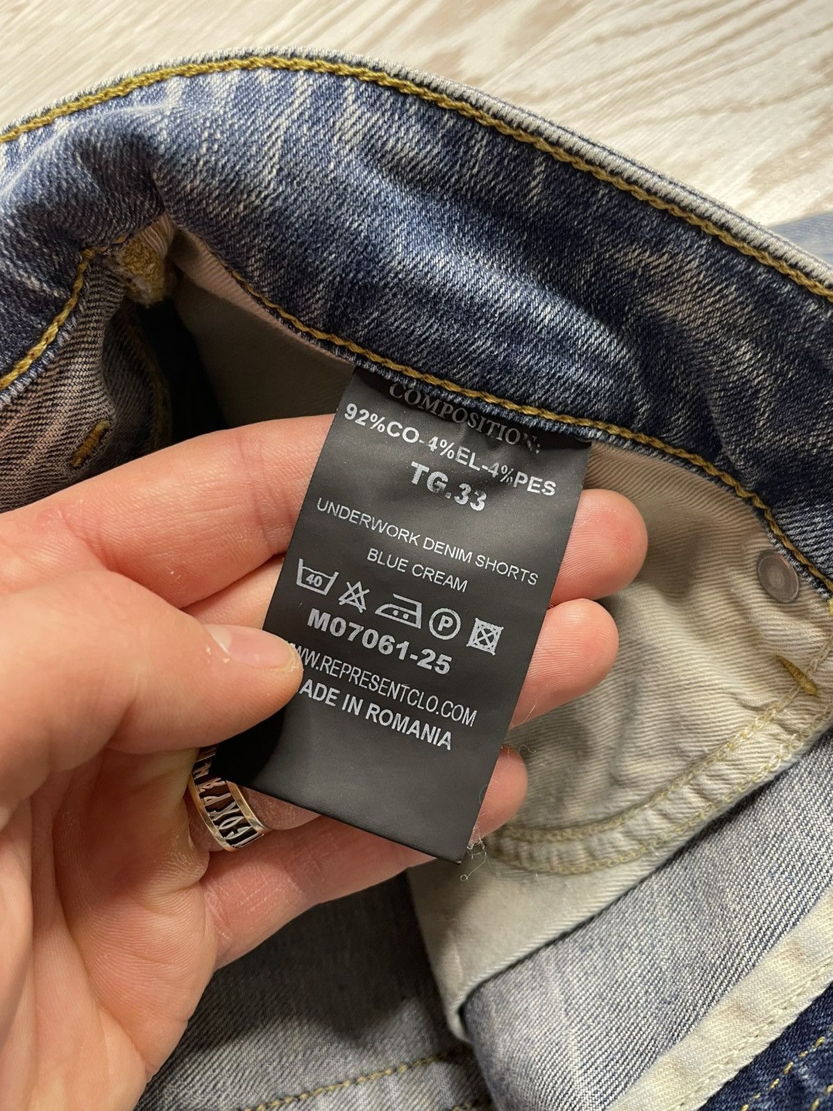 Represent Clo. Represent Underwear Denim Shorts Size US 33 - 10 Thumbnail