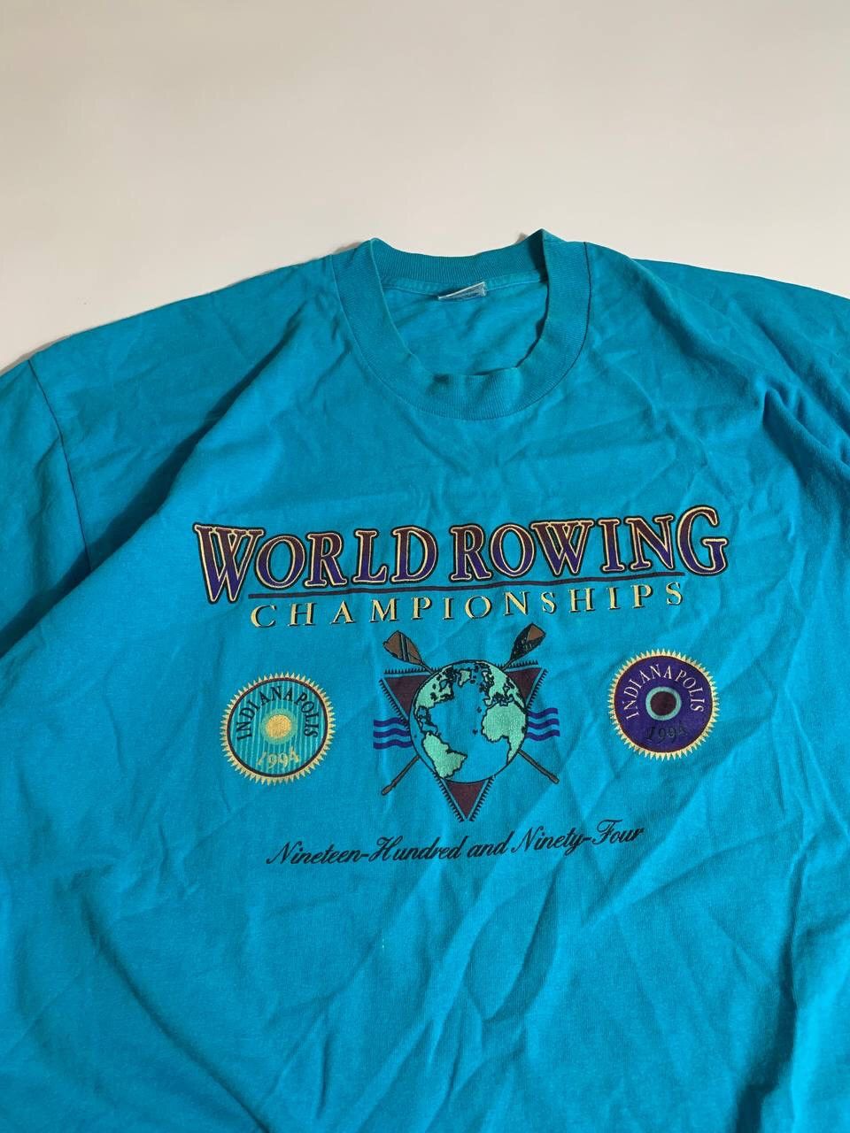 Vintage Crazy Vintage 1994 World Rowing Indianapolis Retro T Shirt Size US XXL / EU 58 / 5 - 3 Thumbnail