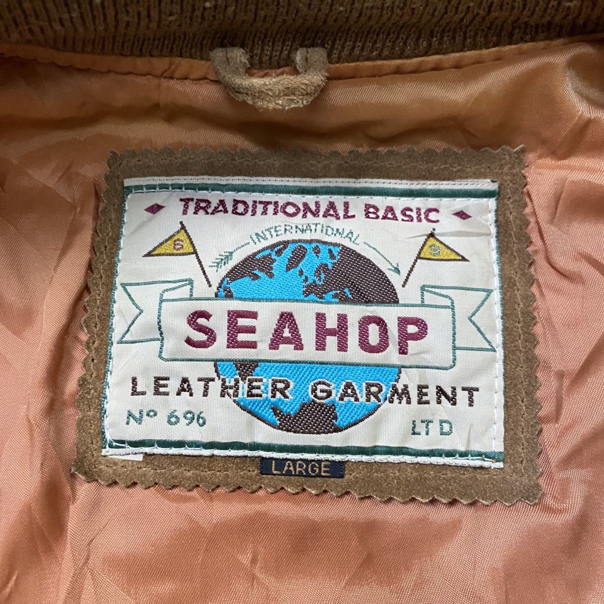 Japanese Brand Sea Hop Vintage 90s Leather Suede Jacket Schott Style Size US L / EU 52-54 / 3 - 13 Thumbnail