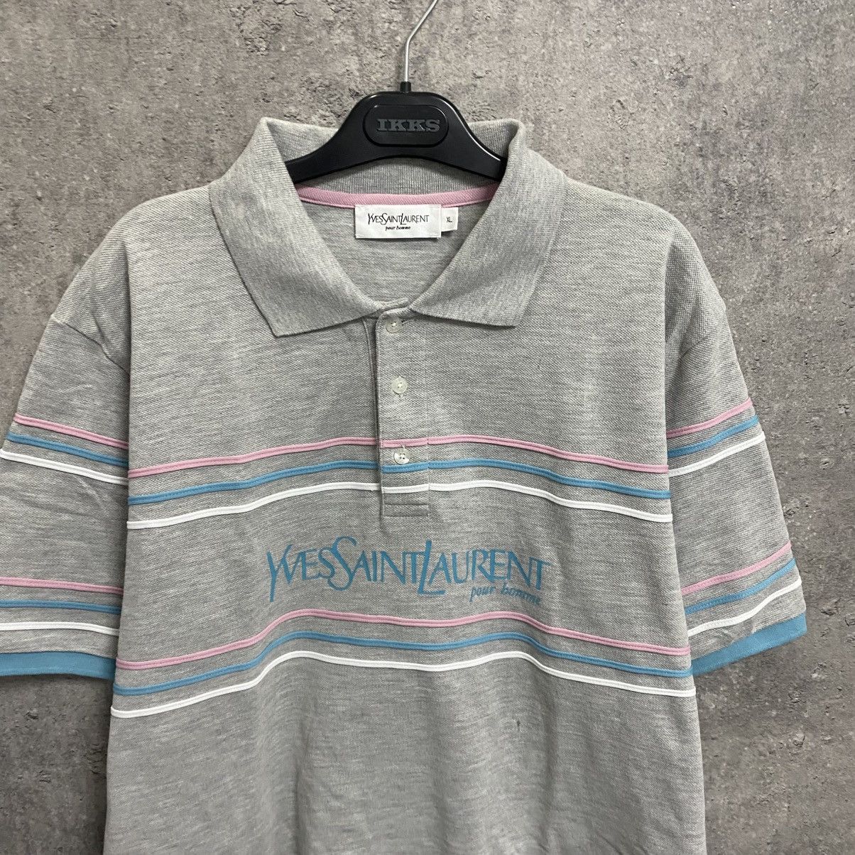 Yves Saint Laurent Vintage Yves Saint Laurent YSL Polo T-Shirt Big Logo Size US XL / EU 56 / 4 - 4 Thumbnail