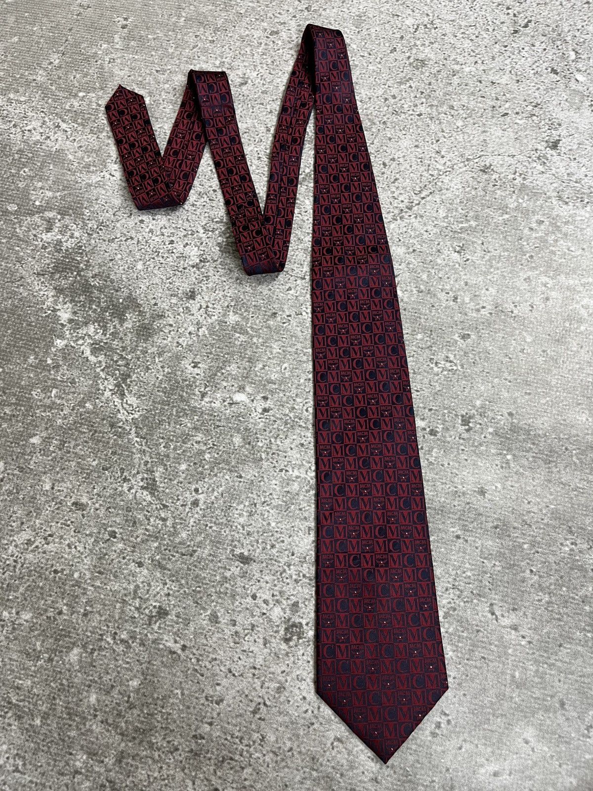 MCM MCM Swarovski Silk Tie Size ONE SIZE - 1 Thumbnail